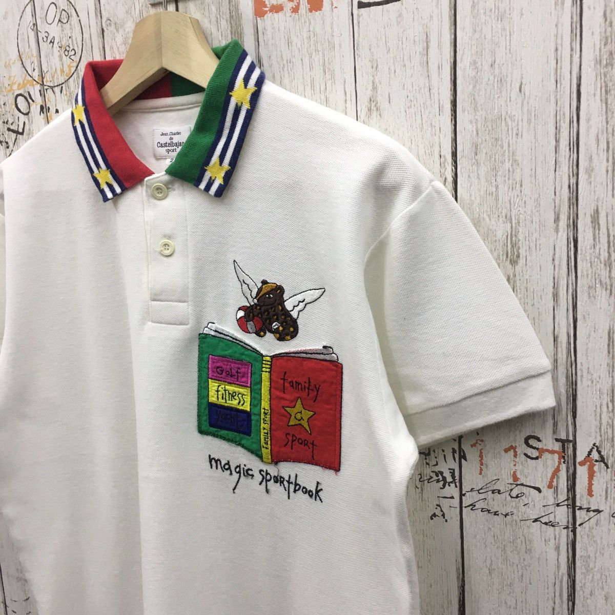 Japanese Brand × Jean Charles De Castelbajac Rare Jean Charles de Castelbajac All Embroidery Polo Tee Size US M / EU 48-50 / 2 - 2 Thumbnail