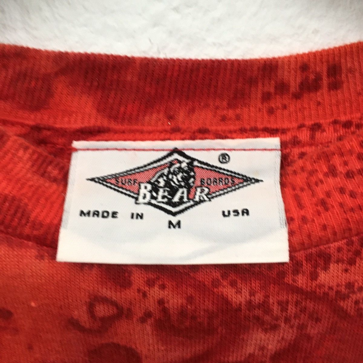 Vintage Rare Vintage 90s Bear Surfboard Tye Dye Tshirt Size US L / EU 52-54 / 3 - 3 Thumbnail