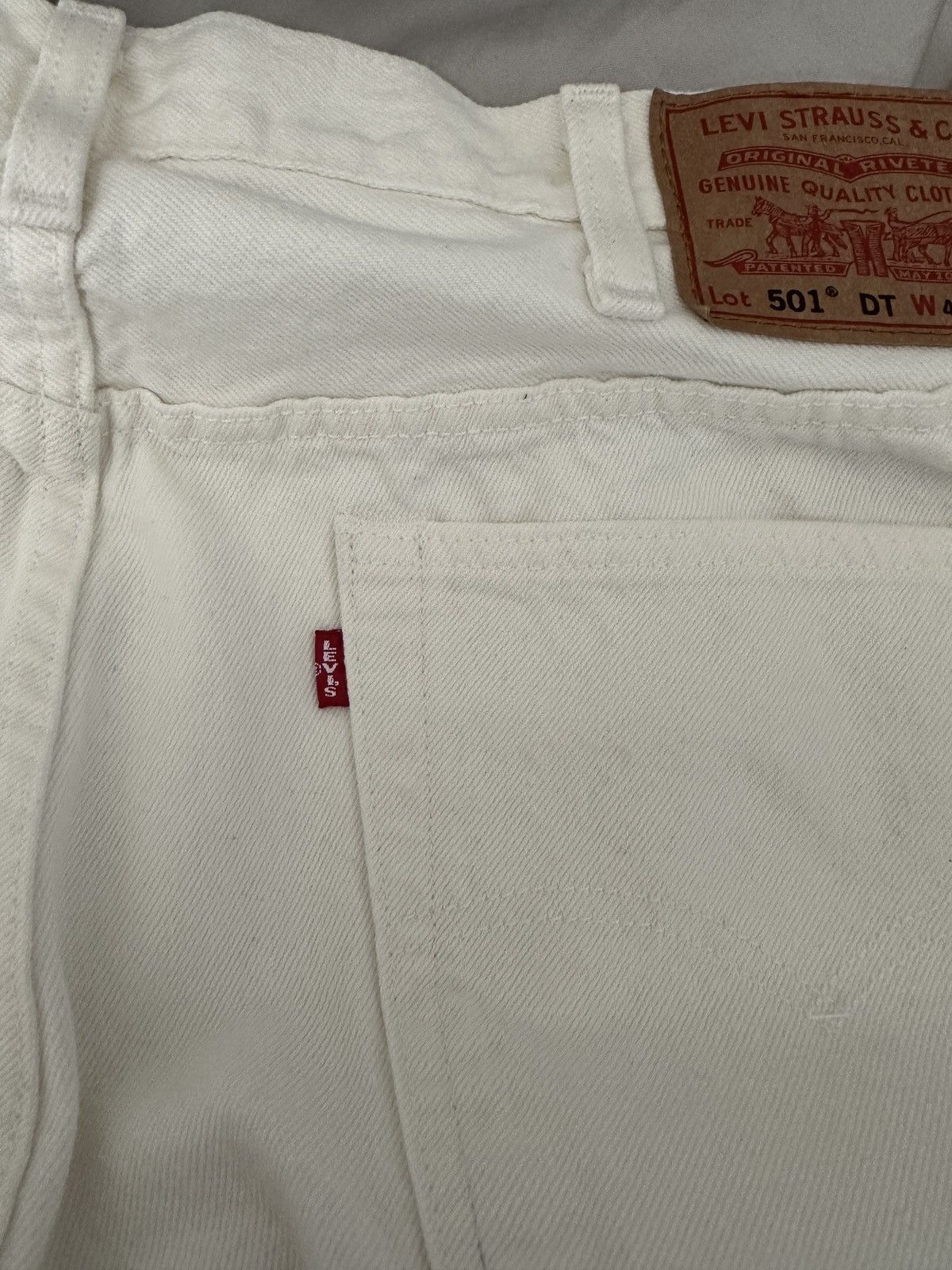 DENIM TEARS × Levi's DENIM TEARS LEVIS 501 WHITE JEANS 40x34 Size US 40 / EU 56 - 4 Thumbnail