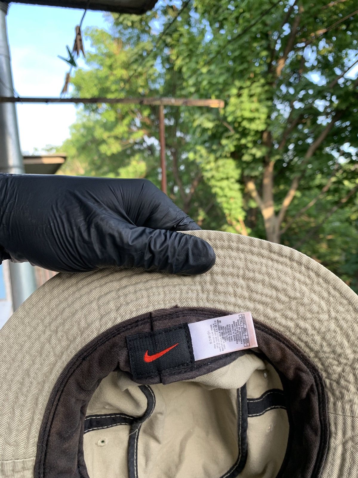 Nike 90s Vintage Nike Beige Swoosh Y2K Bucket Hat Cap Size ONE SIZE - 11 Thumbnail