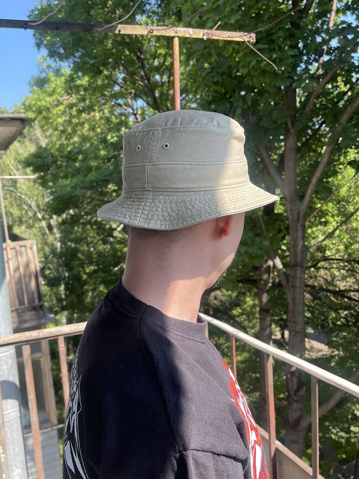 Nike 90s Vintage Nike Beige Swoosh Y2K Bucket Hat Cap Size ONE SIZE - 4 Thumbnail