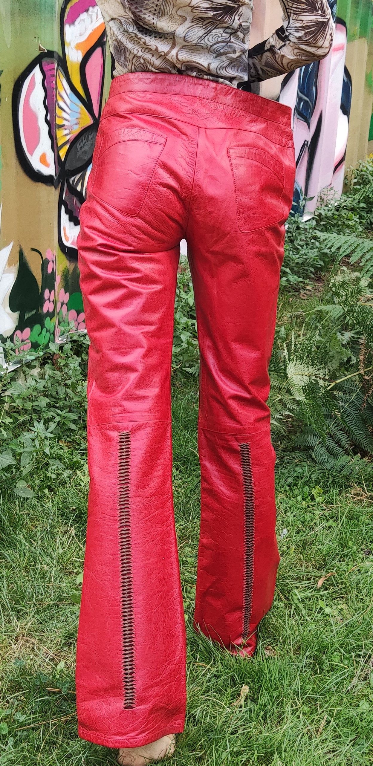 Thierry Mugler Thierry Mugler Leather Couture Cutout Trousers Pants Size US 32 / EU 48 - 6 Thumbnail