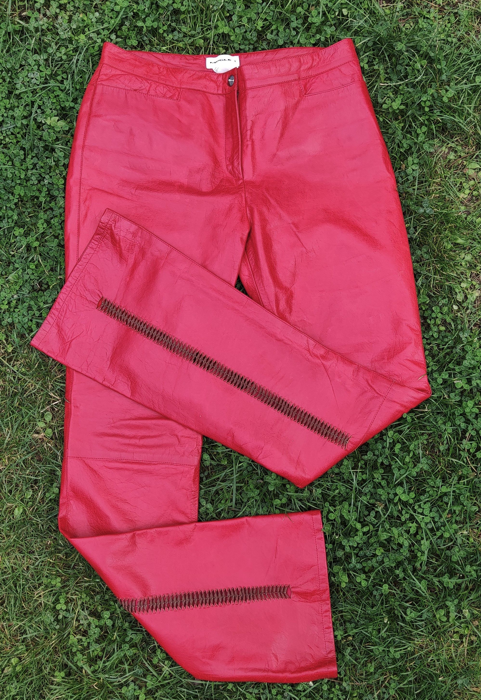 Thierry Mugler Thierry Mugler Leather Couture Cutout Trousers Pants Size US 32 / EU 48 - 10 Thumbnail