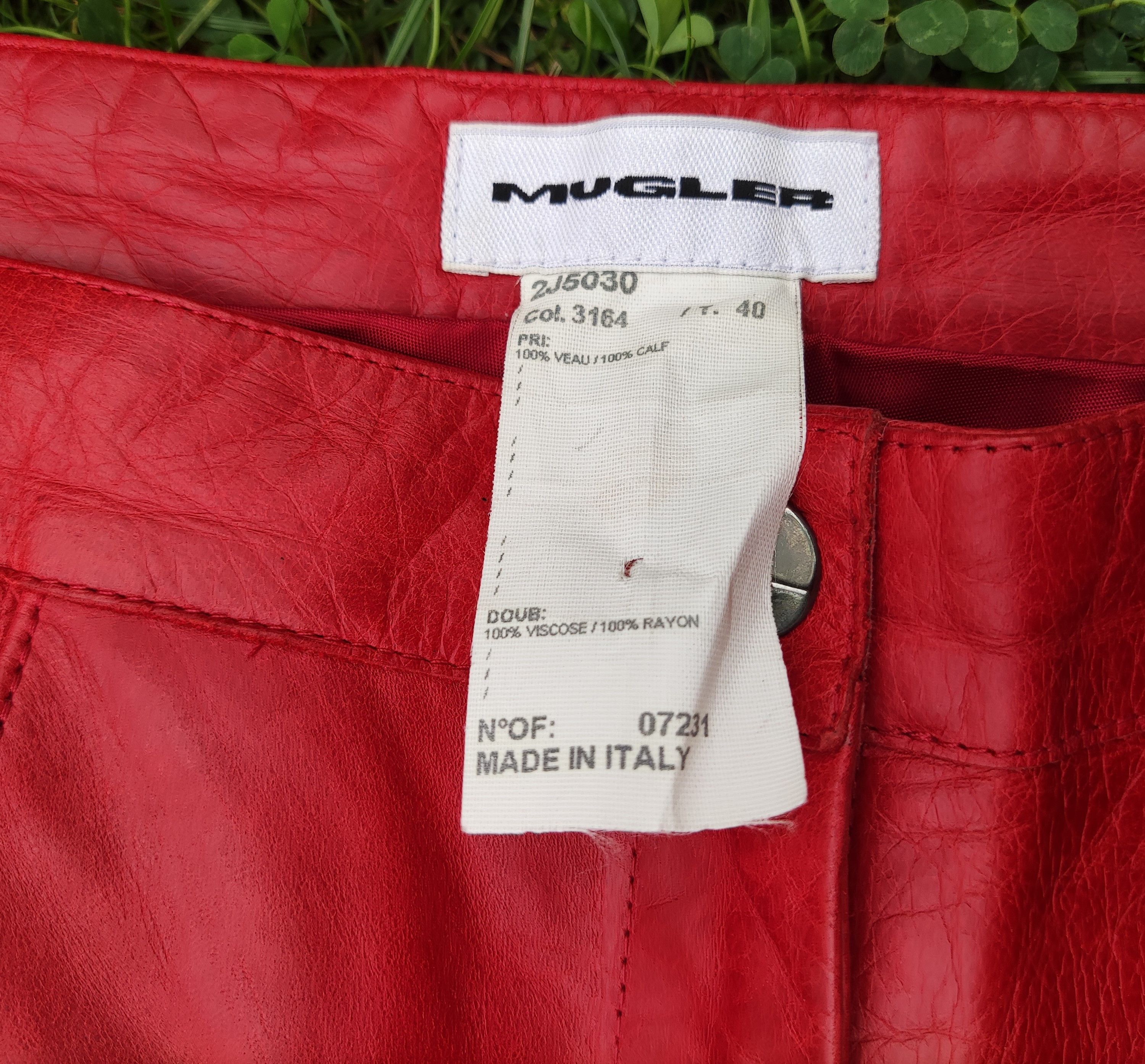 Thierry Mugler Thierry Mugler Leather Couture Cutout Trousers Pants Size US 32 / EU 48 - 8 Thumbnail