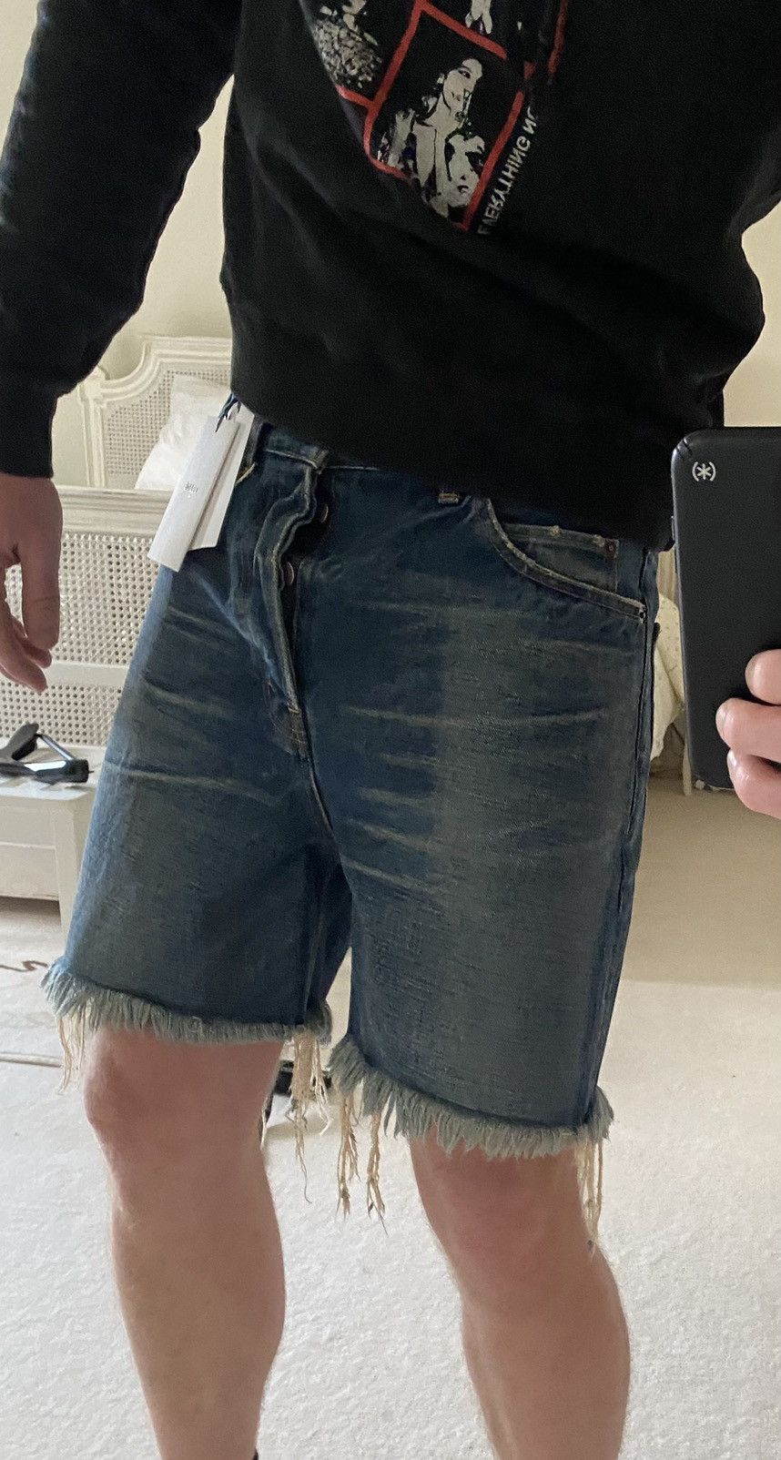 Celine 🤩RARE🤩 Celine ss21 Hedi denim union wash jean SHORTS Size US 31 - 21 Thumbnail