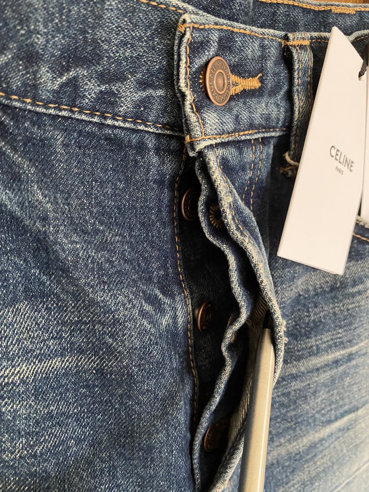 Celine 🤩RARE🤩 Celine ss21 Hedi denim union wash jean SHORTS Size US 31 - 7 Thumbnail