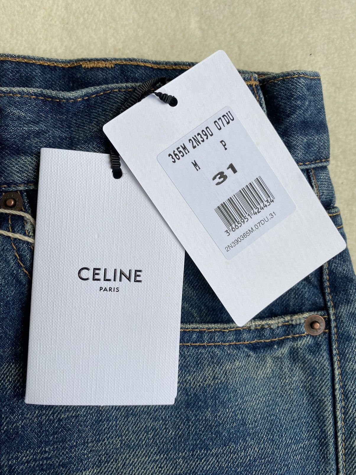 Celine 🤩RARE🤩 Celine ss21 Hedi denim union wash jean SHORTS Size US 31 - 11 Thumbnail