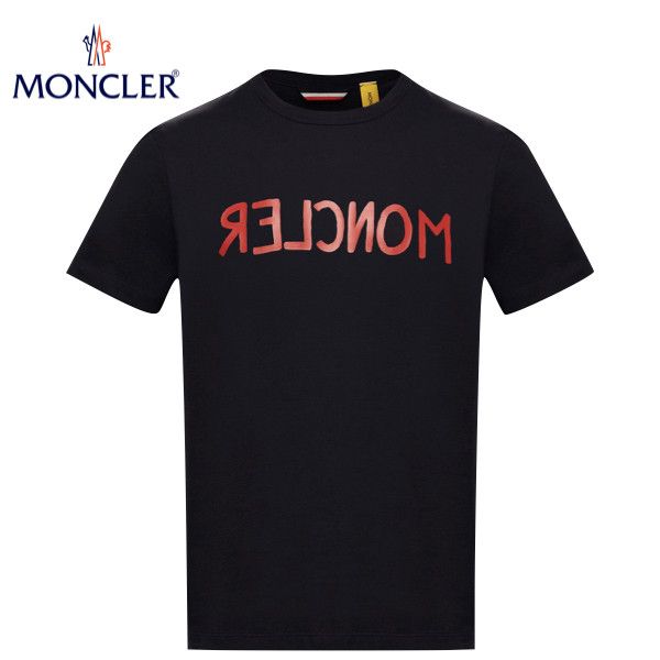 image of Moncler Genius 2 1952 Logo-Print Cotton-Jersey T-Shirt in Blue Navy, Men's (Size Small)