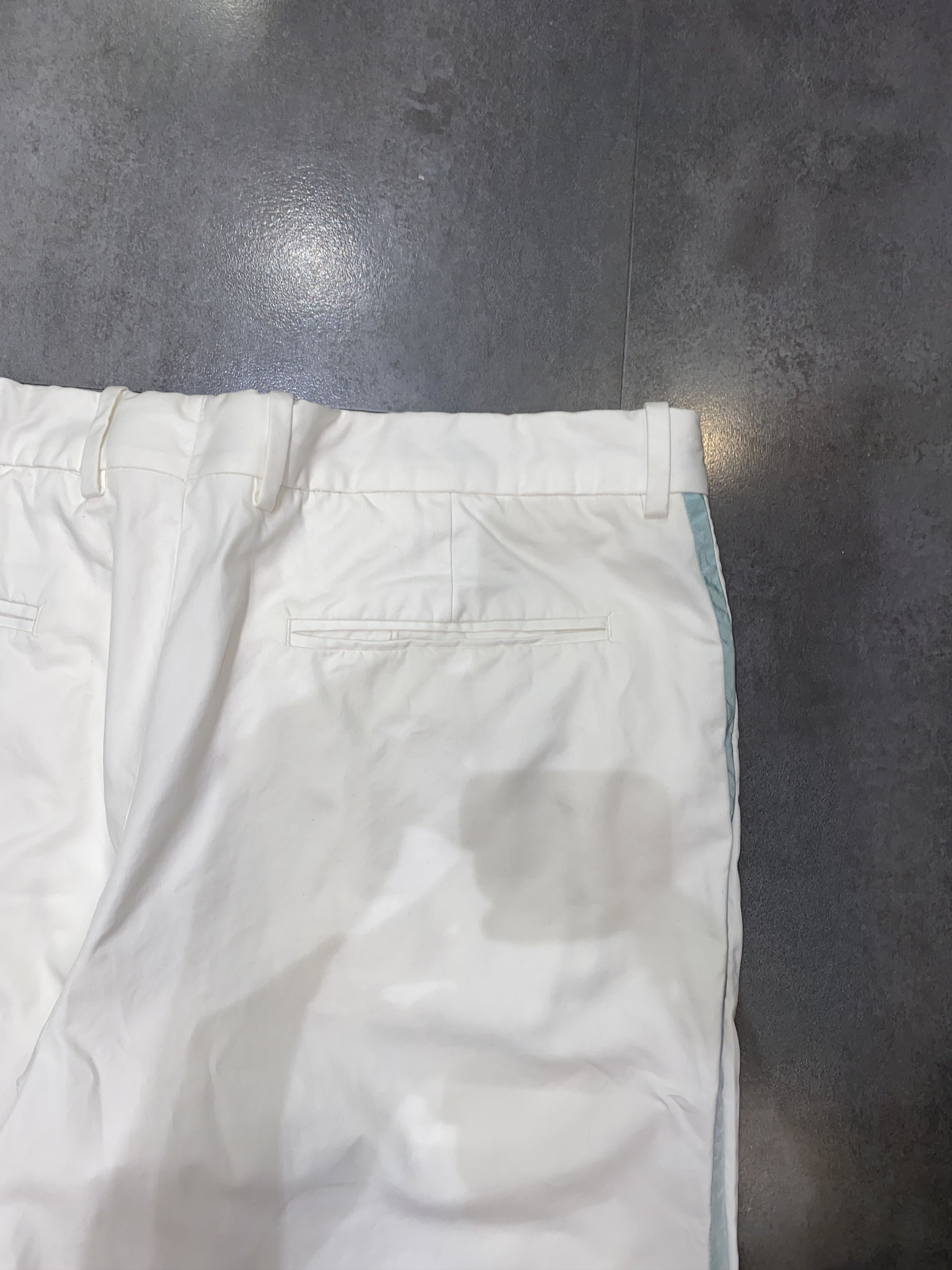 Alexander McQueen SS07 Alexander McQueen Turqoise Striped Cream Pants Size US 36 / EU 52 - 12 Thumbnail