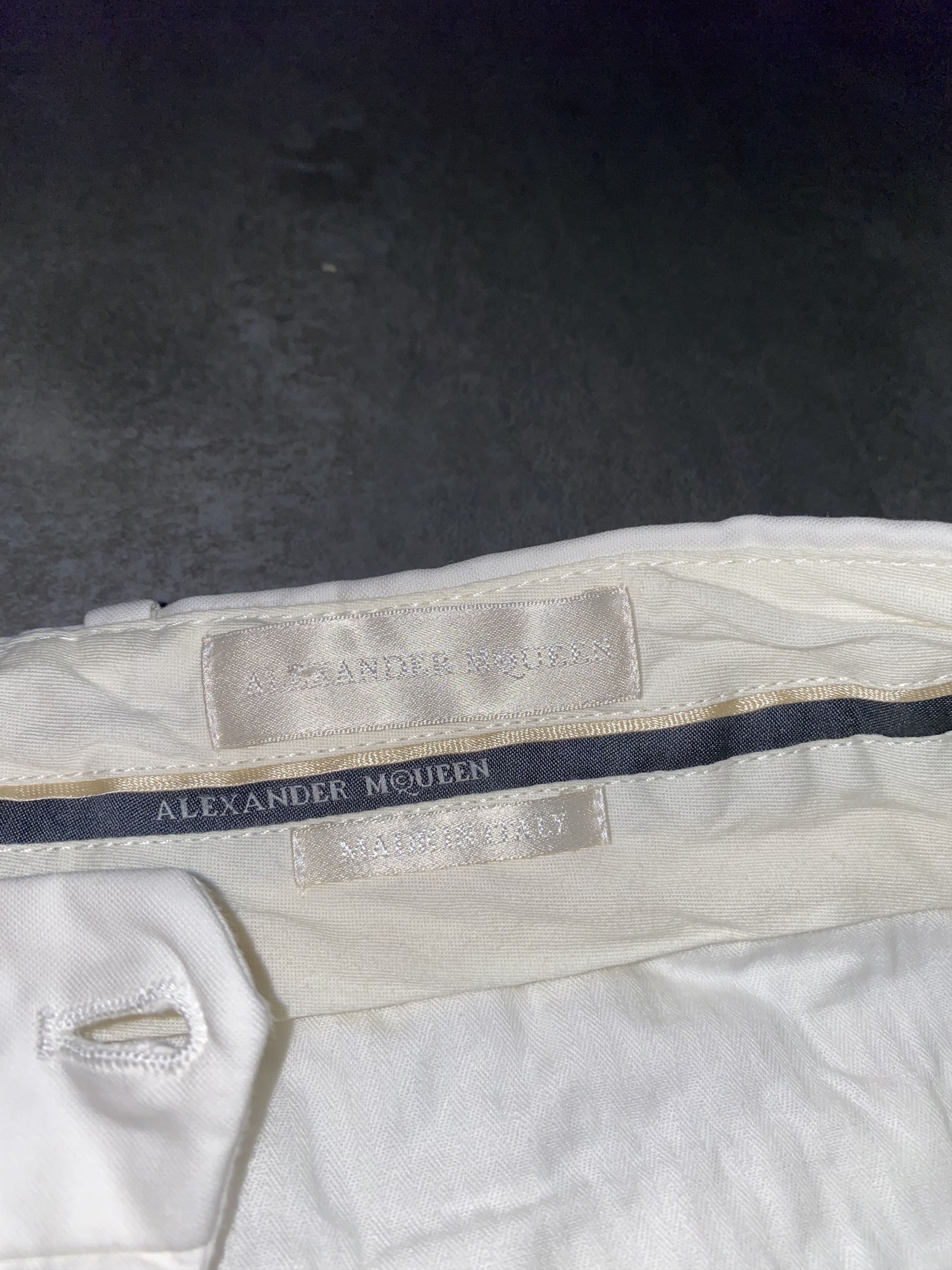 Alexander McQueen SS07 Alexander McQueen Turqoise Striped Cream Pants Size US 36 / EU 52 - 16 Thumbnail