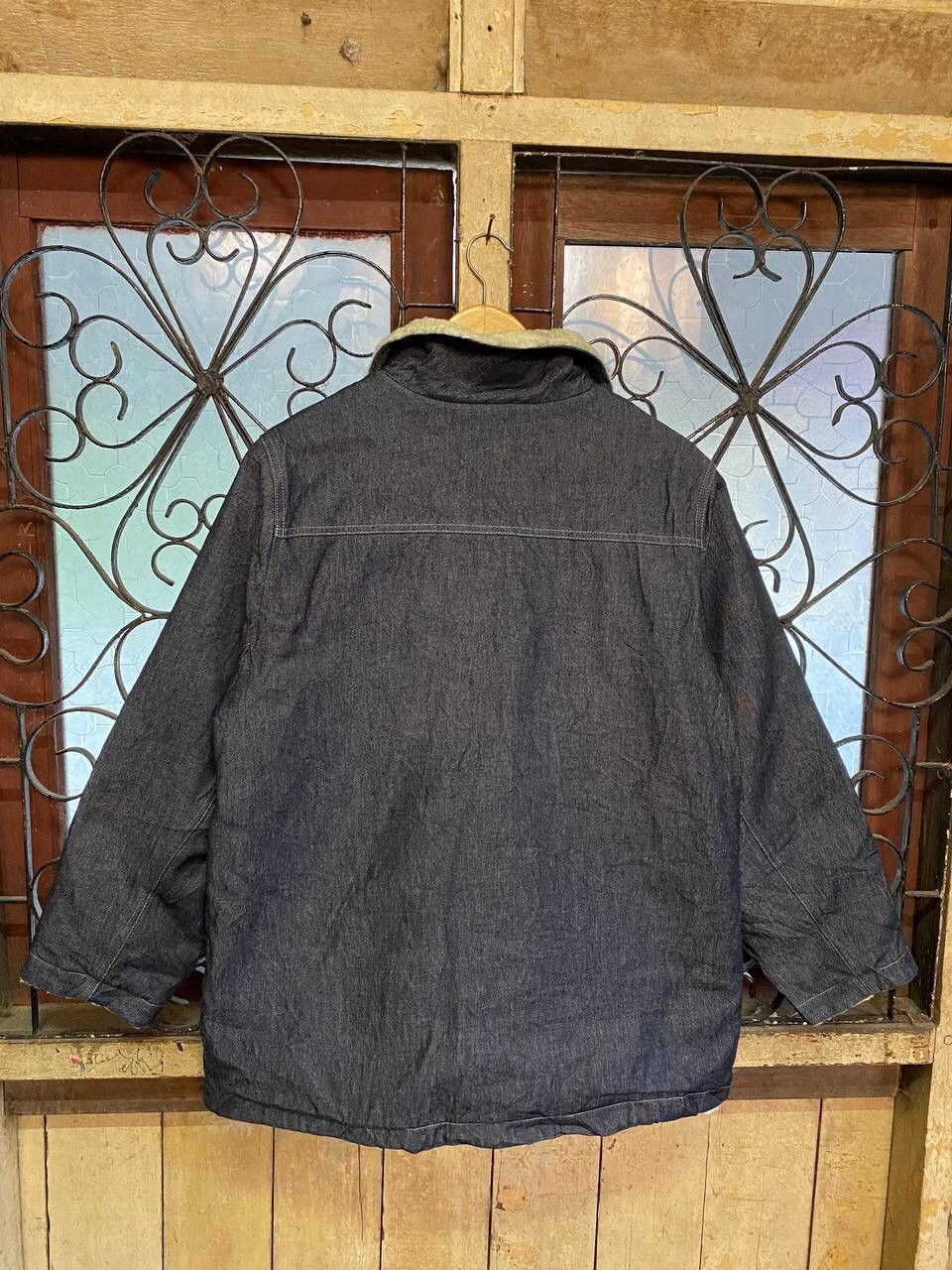 Japanese Brand Queen Valman Denim Sherpa Chore Coat Size US L / EU 52-54 / 3 - 7 Thumbnail