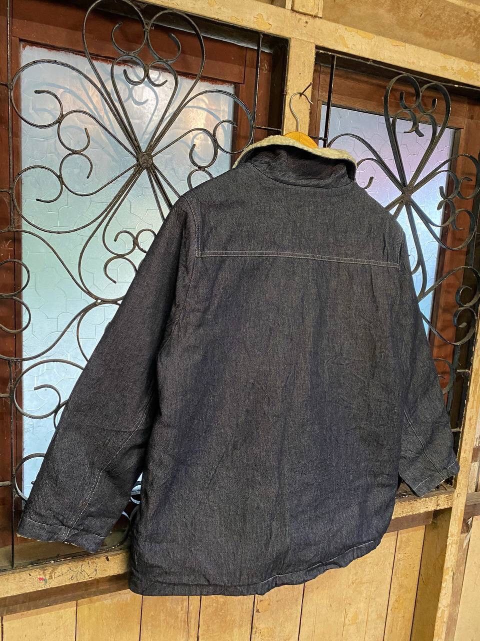 Japanese Brand Queen Valman Denim Sherpa Chore Coat Size US L / EU 52-54 / 3 - 8 Thumbnail