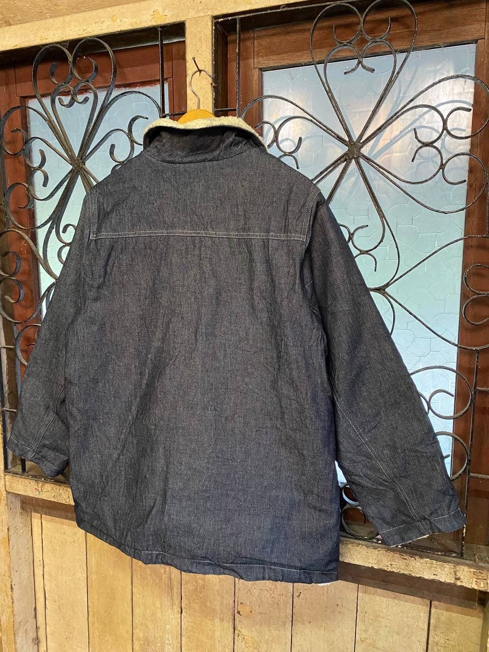 Japanese Brand Queen Valman Denim Sherpa Chore Coat Size US L / EU 52-54 / 3 - 9 Thumbnail