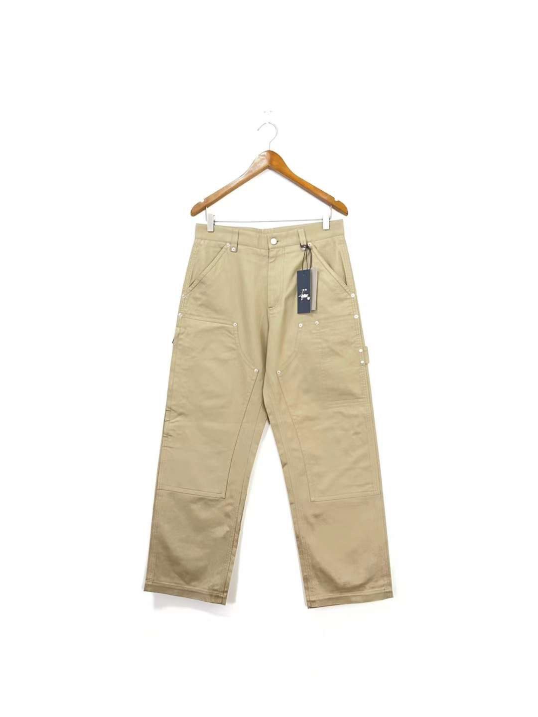 Dior × Stussy Khaki cargo pants with bee embroidery Size US 31 - 1 Thumbnail