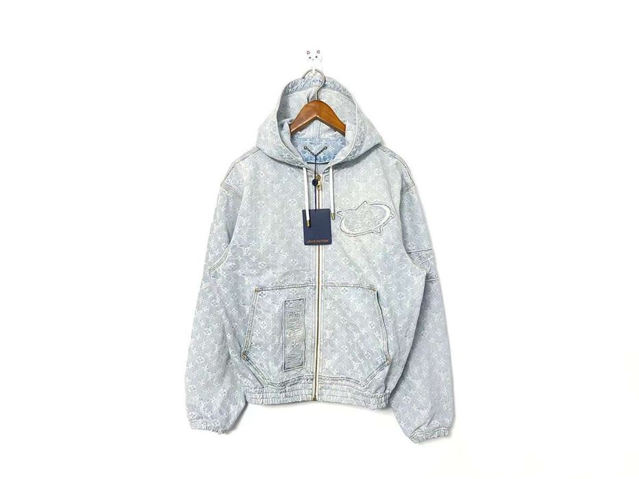 Louis vuitton denim zip best sale through hoodie