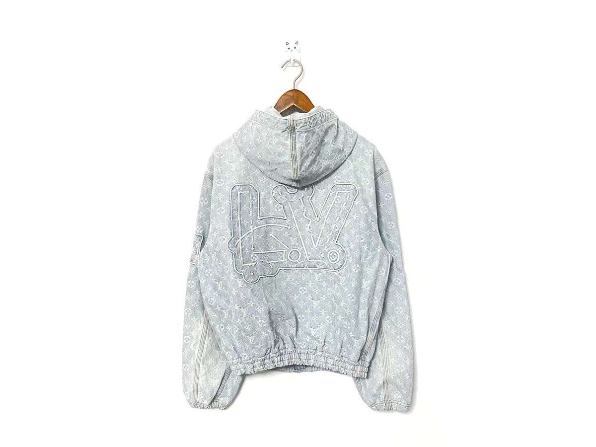 Louis Vuitton × NBA Monogram denim zip through hoodie Size US L / EU 52-54 / 3 - 1 Thumbnail