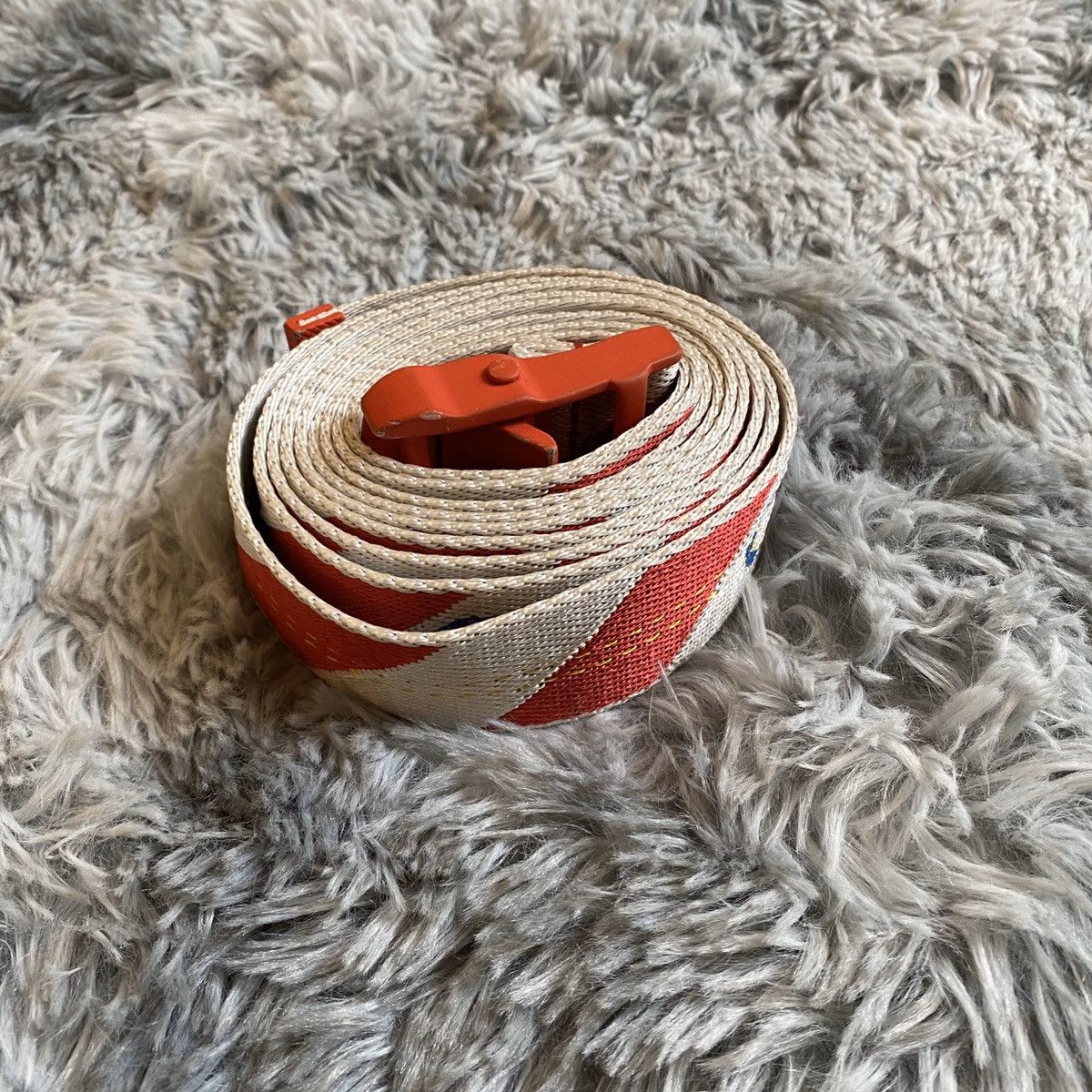 Off-White Off white red white stripe industrial belt Size ONE SIZE - 2 Thumbnail
