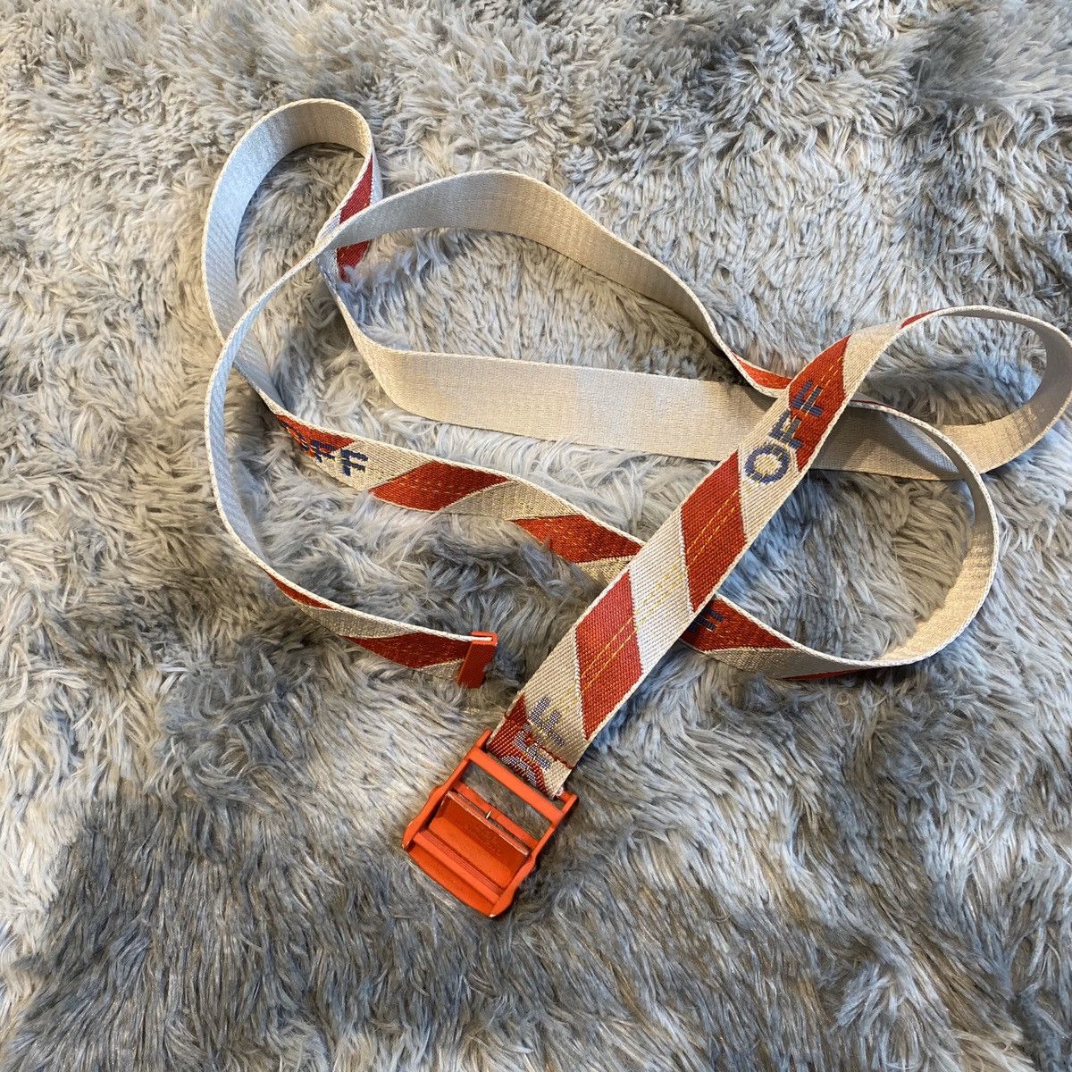 Off-White Off white red white stripe industrial belt Size ONE SIZE - 1 Thumbnail