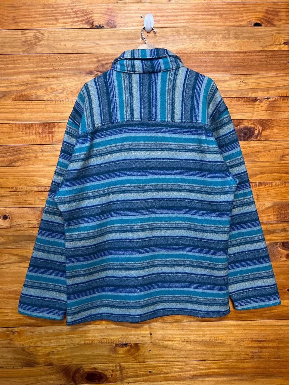 Vintage VINTAGE MOVENPICK ORIGINAL KNIT HAIR BLUE STRIPE JACKET Size US L / EU 52-54 / 3 - 9 Thumbnail