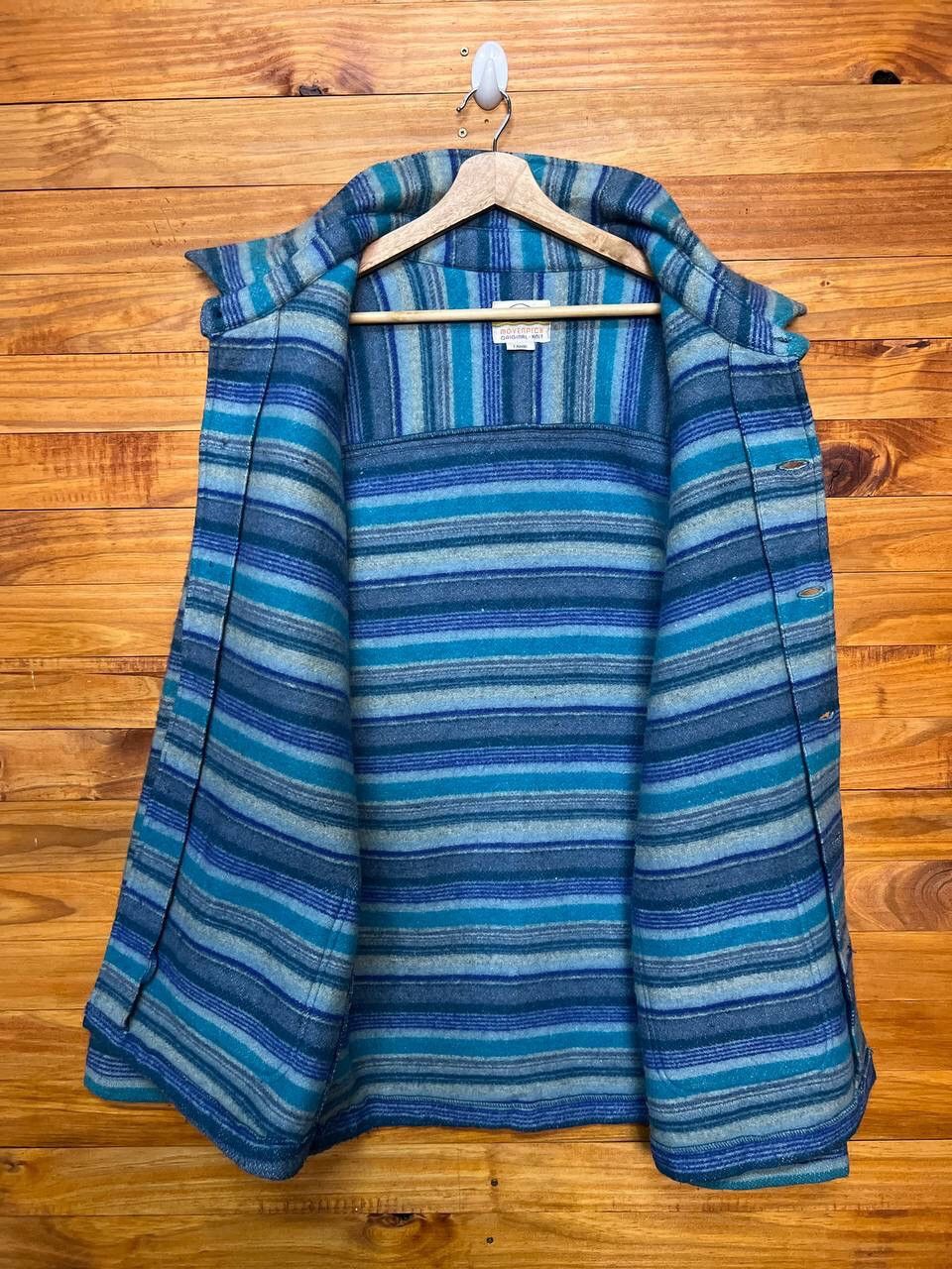 Vintage VINTAGE MOVENPICK ORIGINAL KNIT HAIR BLUE STRIPE JACKET Size US L / EU 52-54 / 3 - 12 Thumbnail