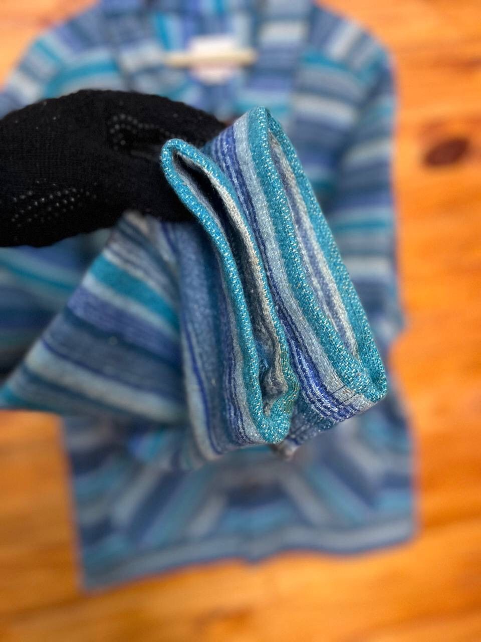 Vintage VINTAGE MOVENPICK ORIGINAL KNIT HAIR BLUE STRIPE JACKET Size US L / EU 52-54 / 3 - 7 Thumbnail