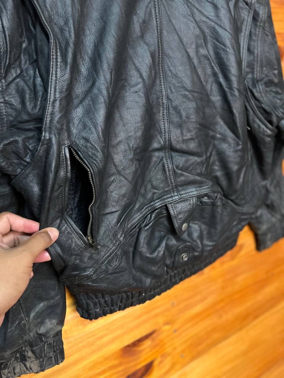 Genuine Leather VINTAGE MW-JAK BIKER LEATHER JACKET Size US M / EU 48-50 / 2 - 14 Thumbnail