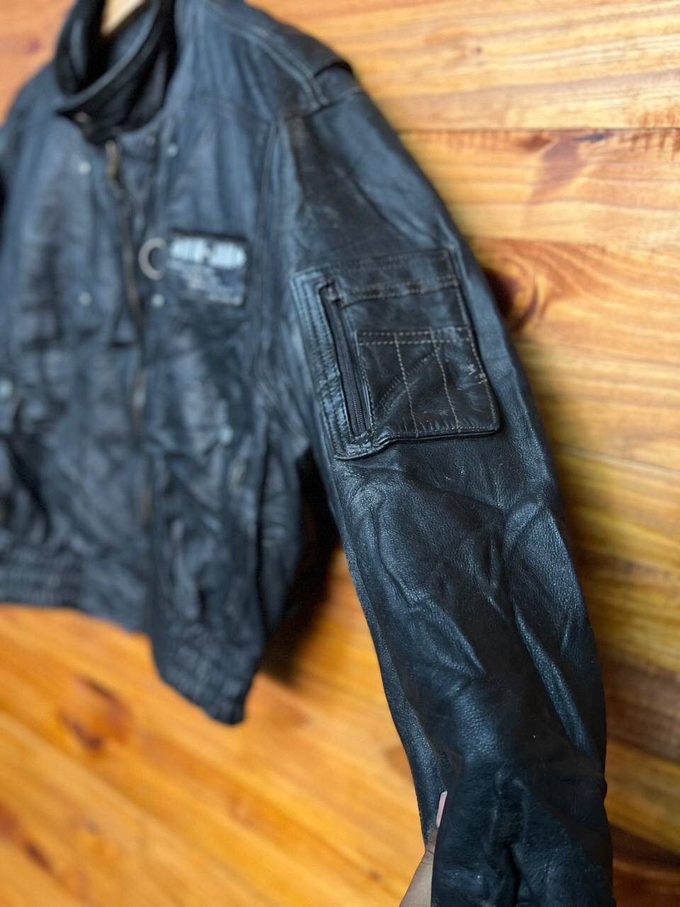 Genuine Leather VINTAGE MW-JAK BIKER LEATHER JACKET Size US M / EU 48-50 / 2 - 8 Thumbnail