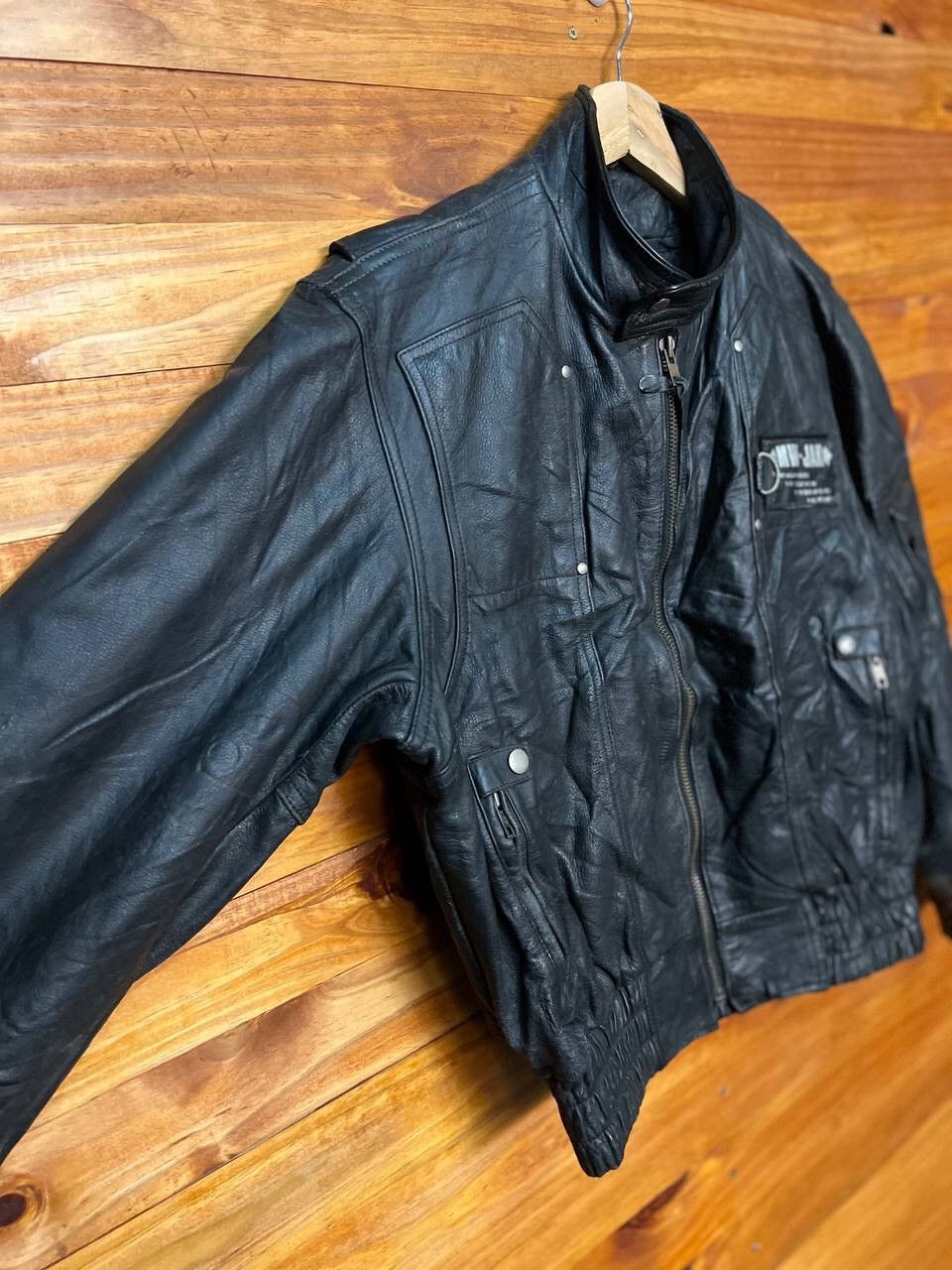 Genuine Leather VINTAGE MW-JAK BIKER LEATHER JACKET Size US M / EU 48-50 / 2 - 5 Thumbnail
