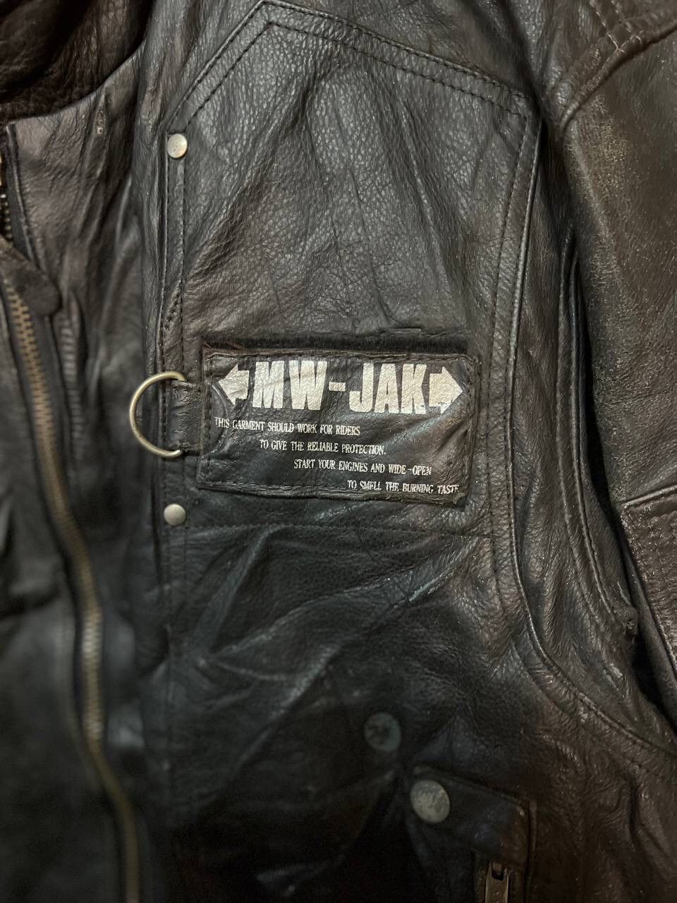 Genuine Leather VINTAGE MW-JAK BIKER LEATHER JACKET Size US M / EU 48-50 / 2 - 7 Thumbnail