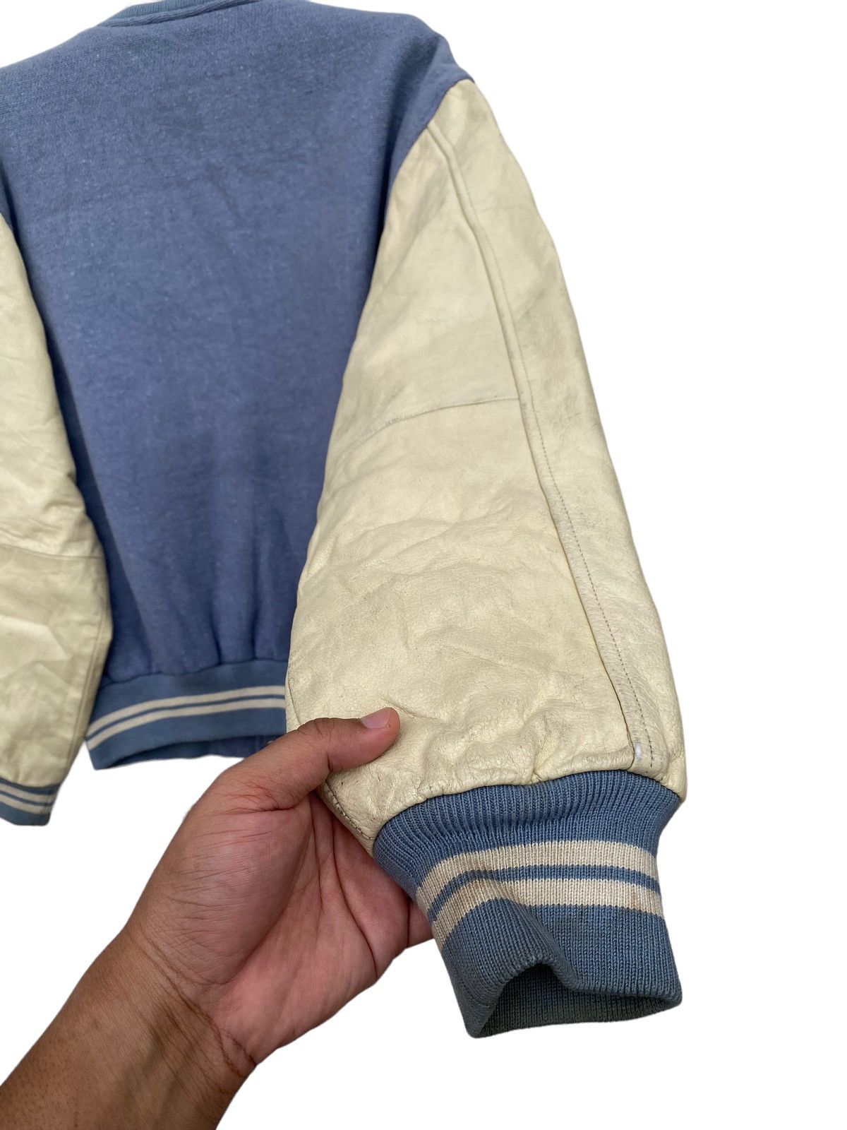 Vintage Vintage Champions Spirit Denim Style Varsity Jacket Size US L / EU 52-54 / 3 - 4 Thumbnail