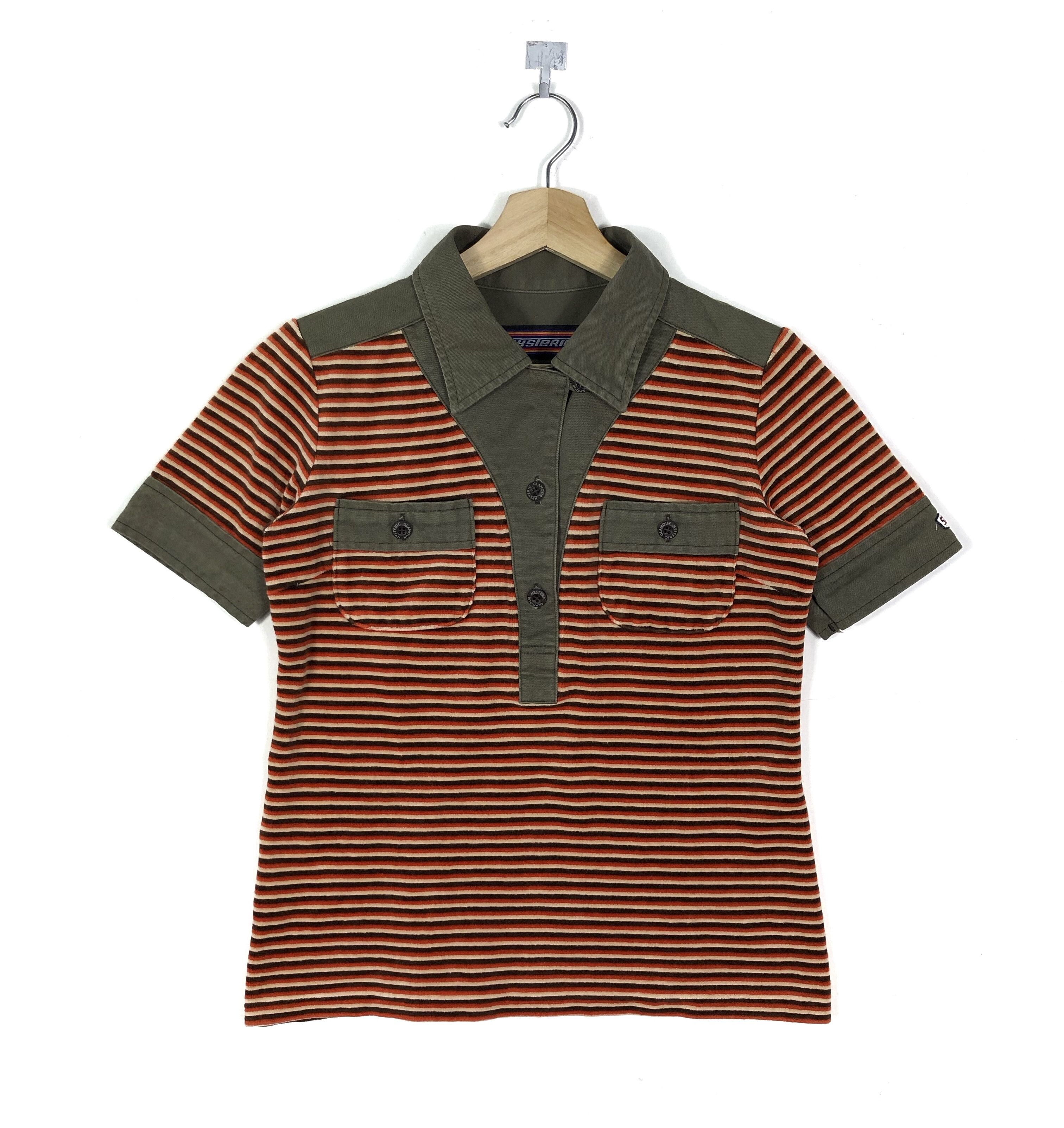 image of Hysteric Glamour Vintage 90’S Hg Super-Hys Velvet Cotton Polo in Mix, Women's (Size Small)