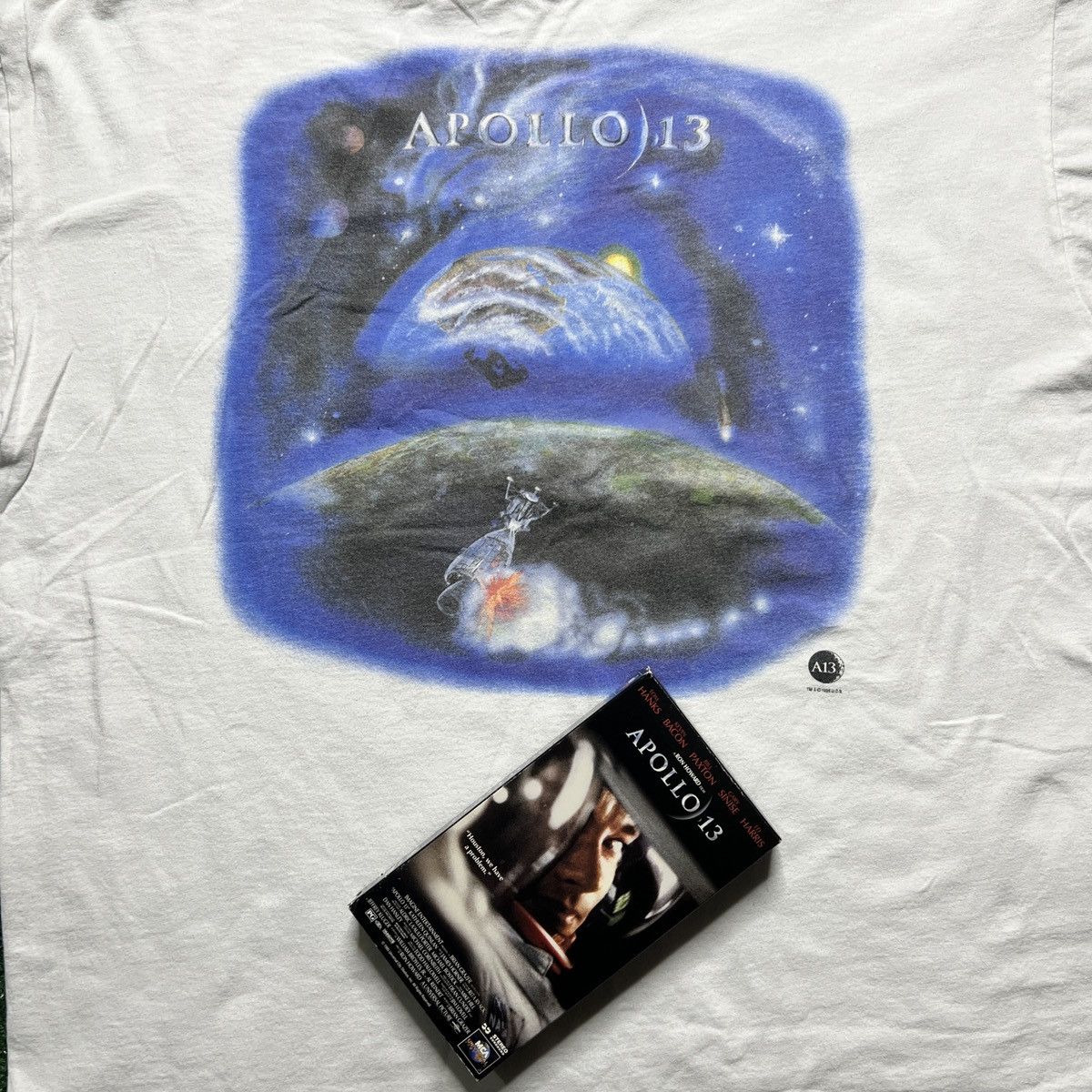 Apollo × Vintage RARE Vintage Apollo 13 1995 Tultex Movie Promo Shirt Size US XL / EU 56 / 4 - 2 Thumbnail