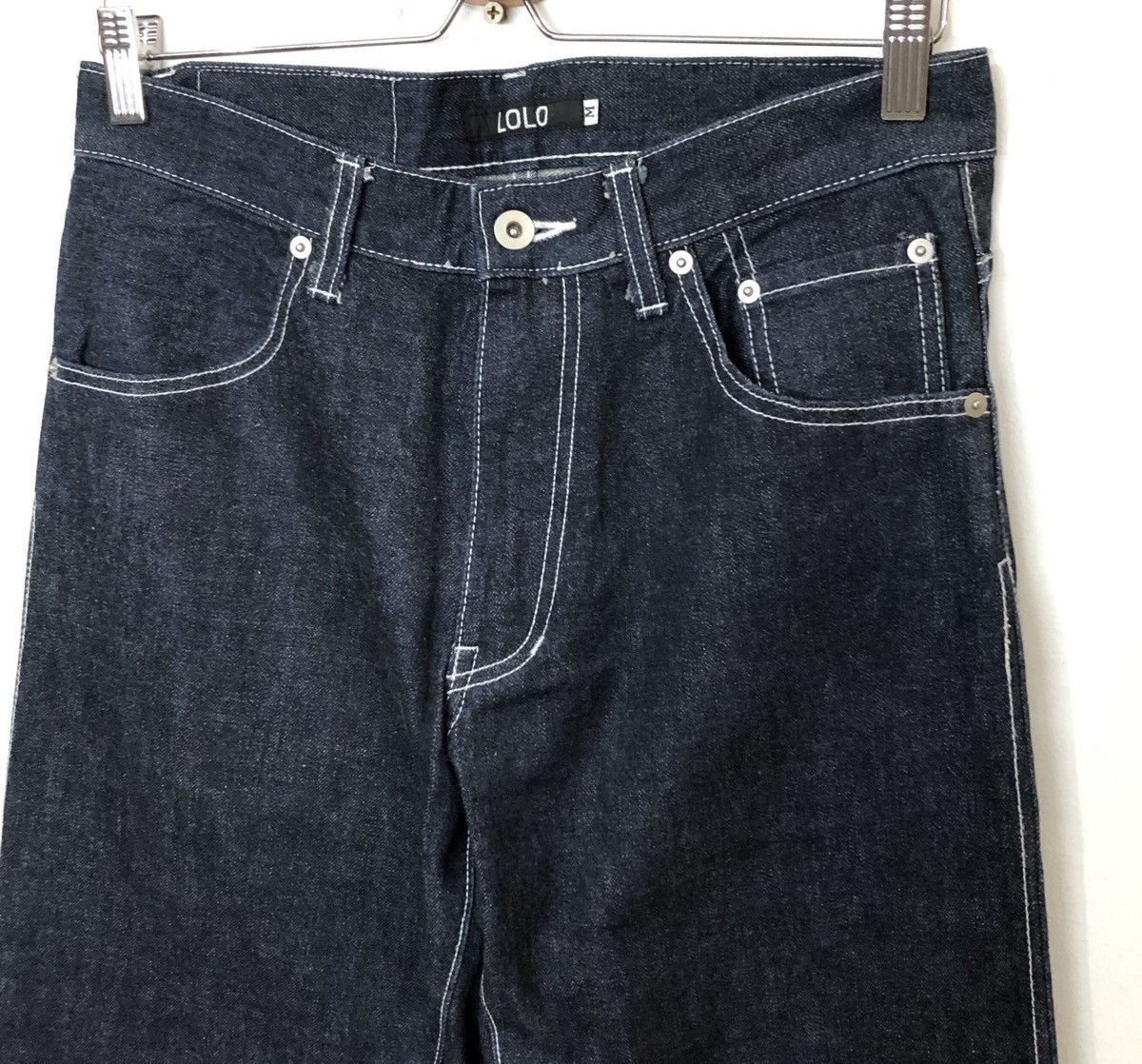 Japanese Brand Lolo Selvedge Single Back Pocket Jeans Denim Trousers Pants Size US 30 / EU 46 - 4 Thumbnail