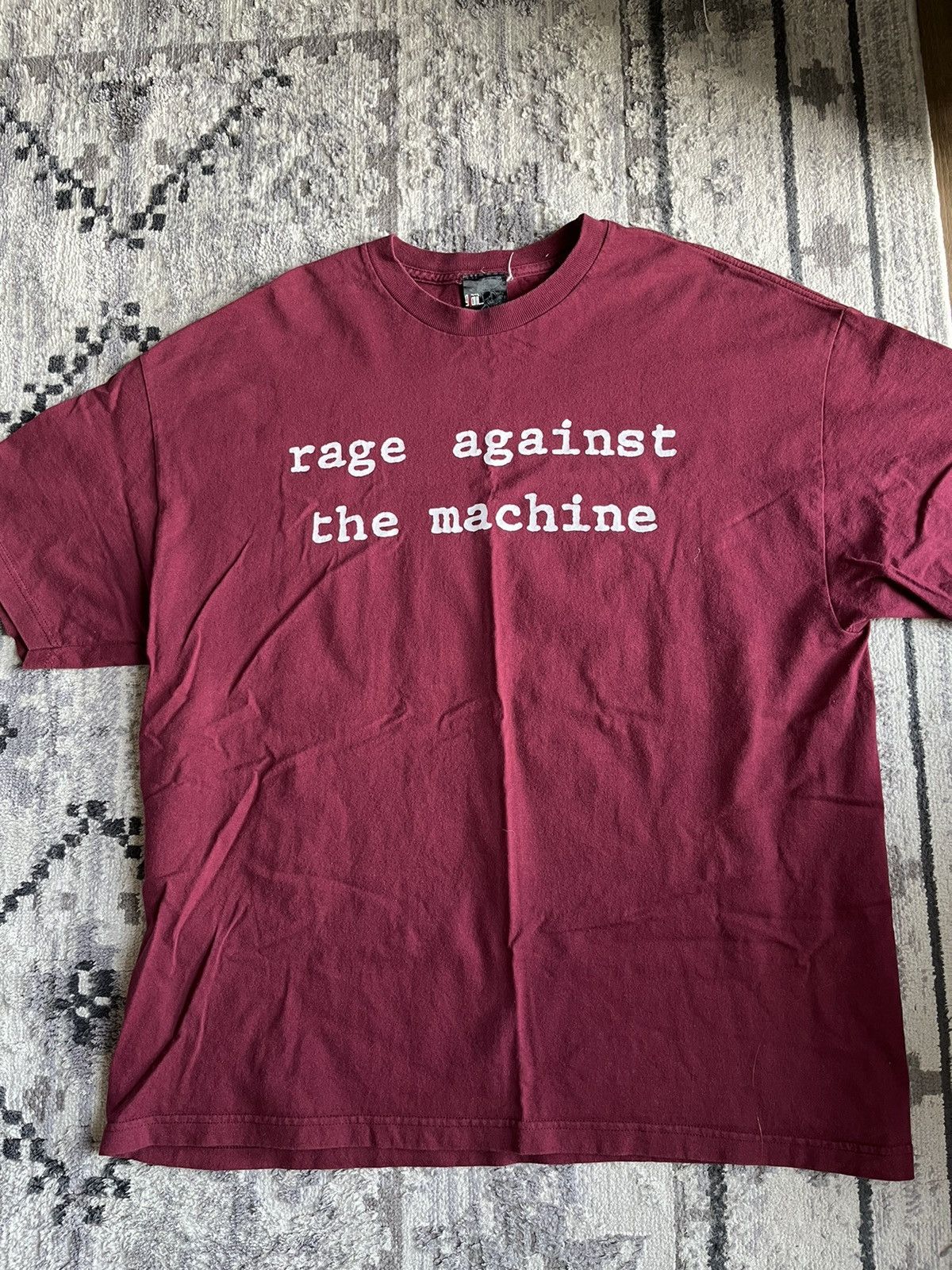 image of Band Tees x Vintage Rage Against The Machine Tee Ratm Band Rap Tee in Burgundy, Men's (Size XL)
