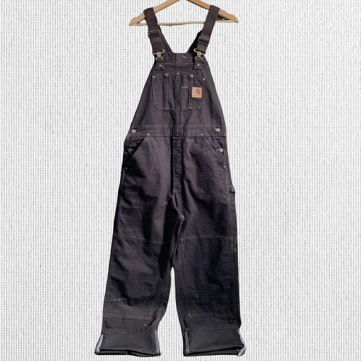 Pre-owned Carhartt X Vintage Carhartt Double Knee Overall In Brown