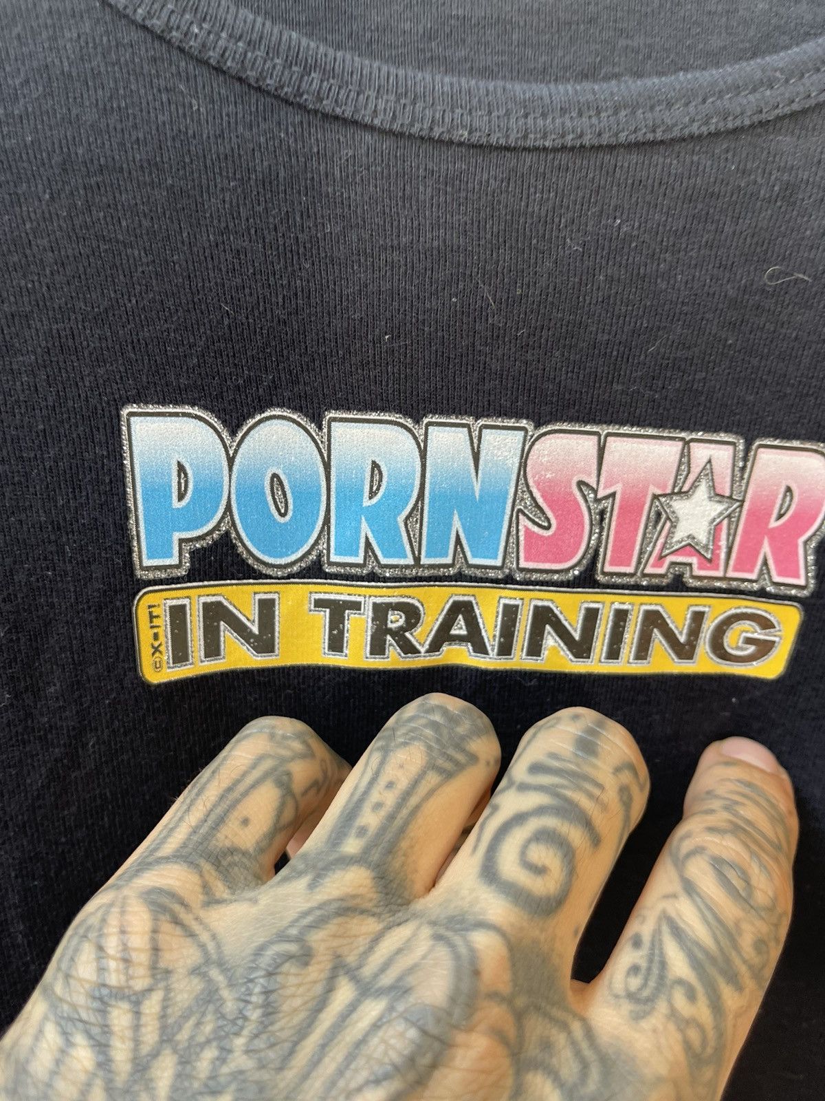 Vintage Vintage 90s PORNSTAR PORN SHIRT BABY TEE S/M Size S / US 4 / IT 40 - 2 Thumbnail