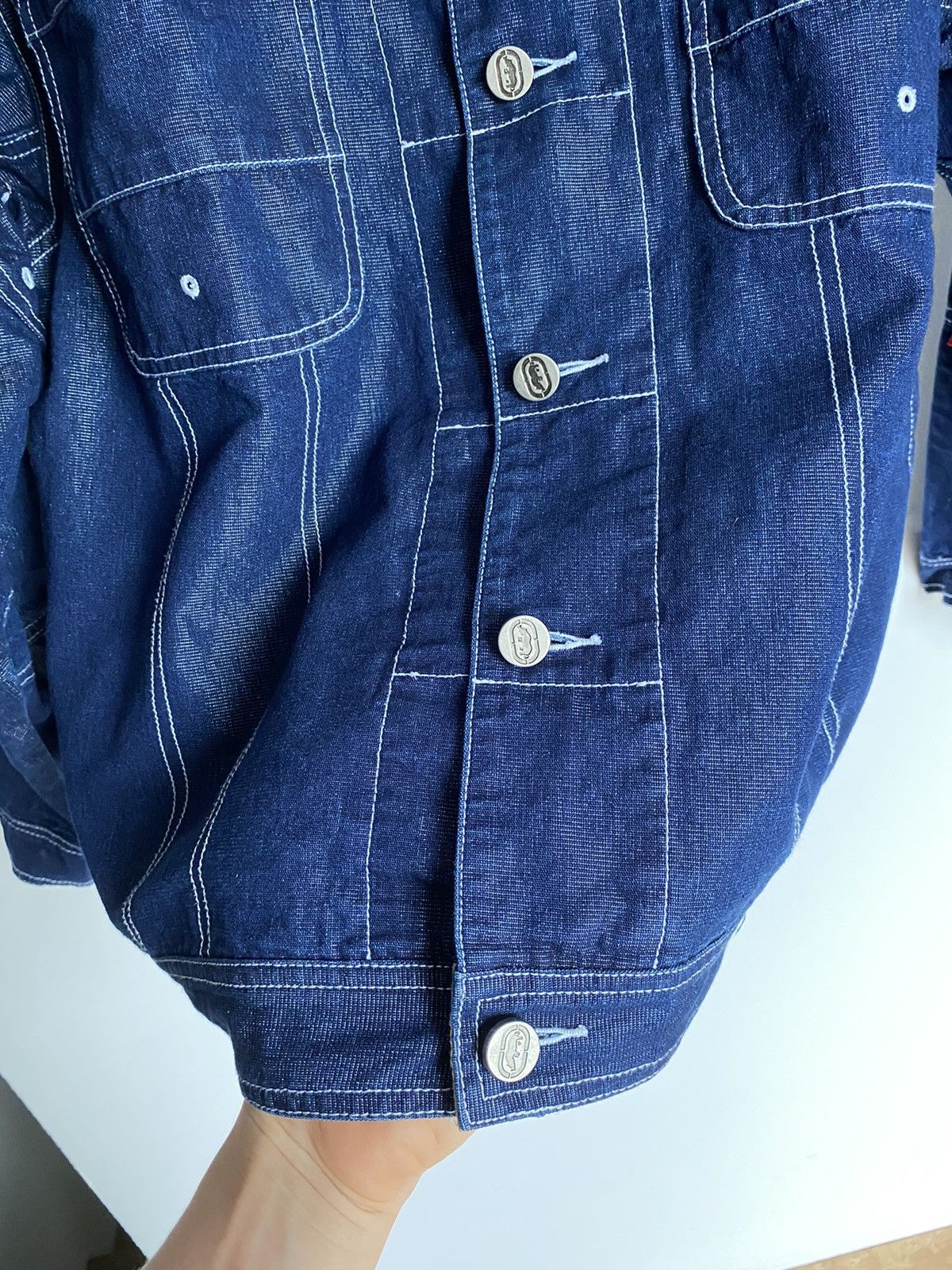 Ecko Unltd. × Marvel Comics × Vintage Vintage Marvel x Ecko Jacket USA Light Denim Size US L / EU 52-54 / 3 - 7 Thumbnail