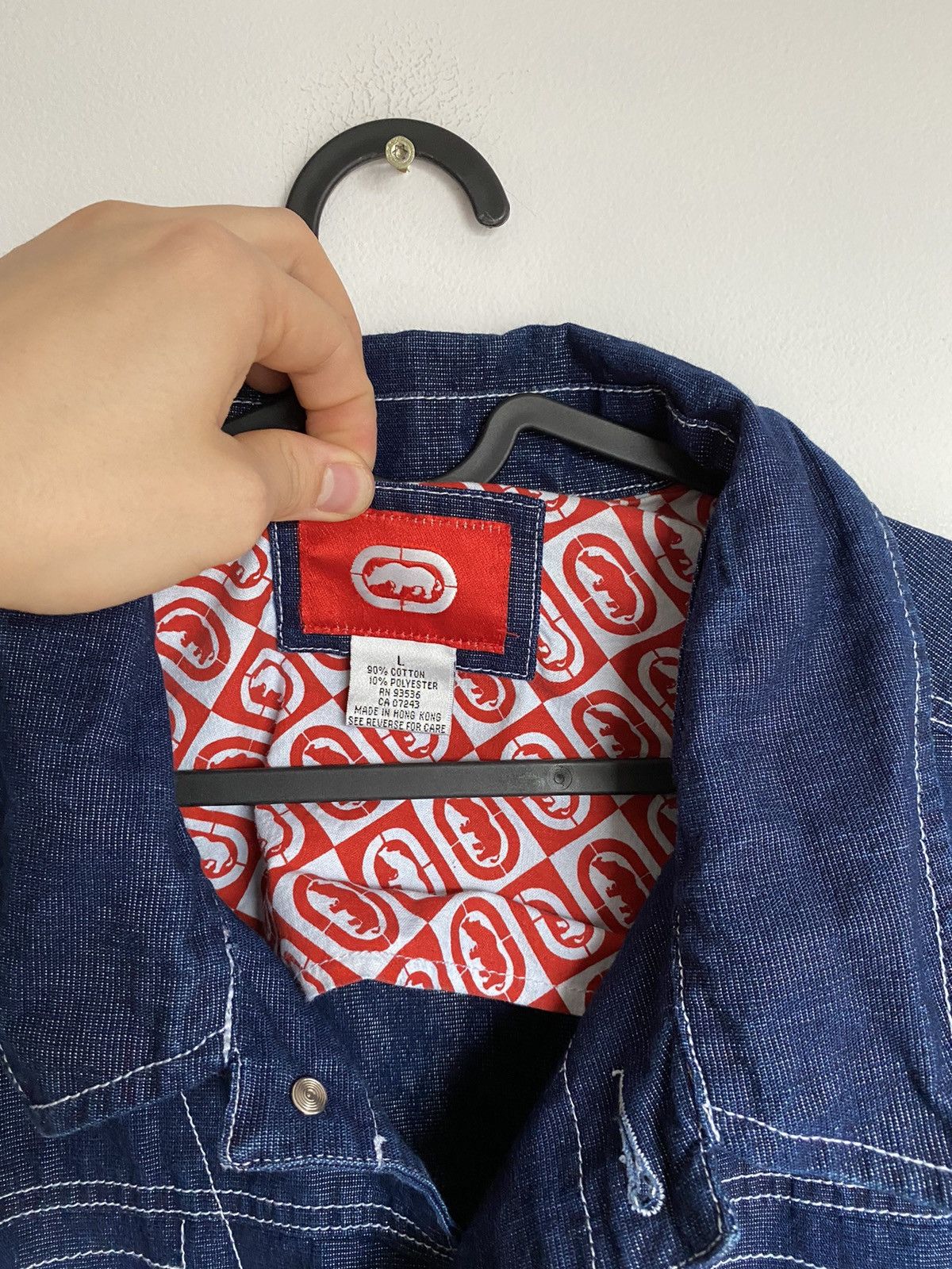 Ecko Unltd. × Marvel Comics × Vintage Vintage Marvel x Ecko Jacket USA Light Denim Size US L / EU 52-54 / 3 - 5 Thumbnail