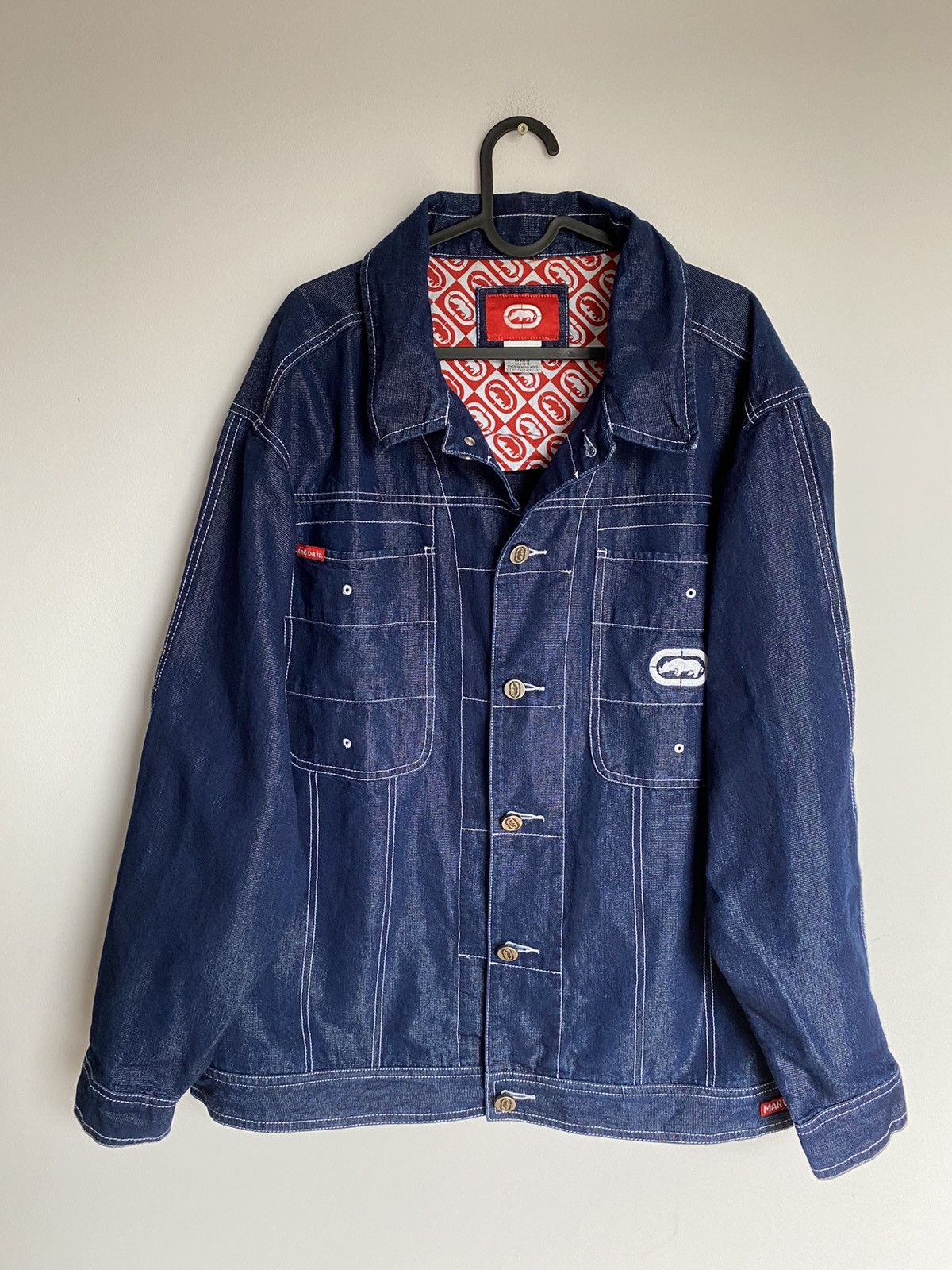 Ecko Unltd. × Marvel Comics × Vintage Vintage Marvel x Ecko Jacket USA Light Denim Size US L / EU 52-54 / 3 - 2 Thumbnail