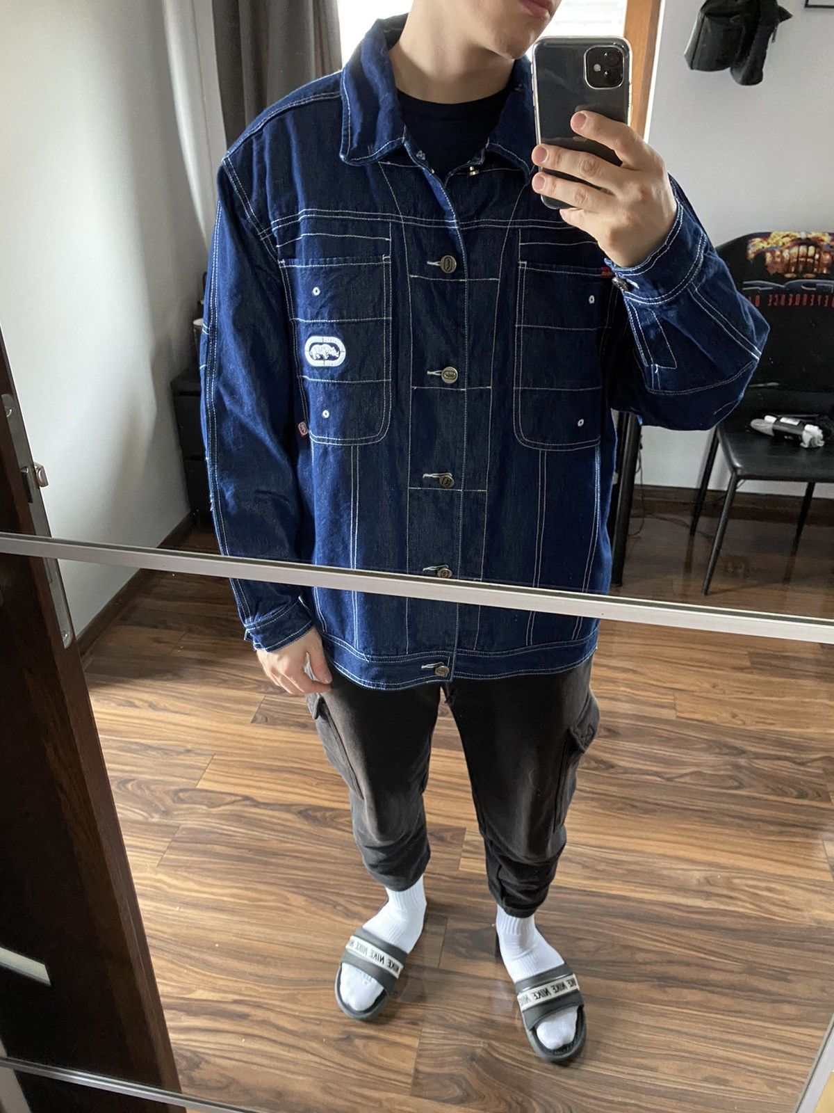 Ecko Unltd. × Marvel Comics × Vintage Vintage Marvel x Ecko Jacket USA Light Denim Size US L / EU 52-54 / 3 - 10 Thumbnail