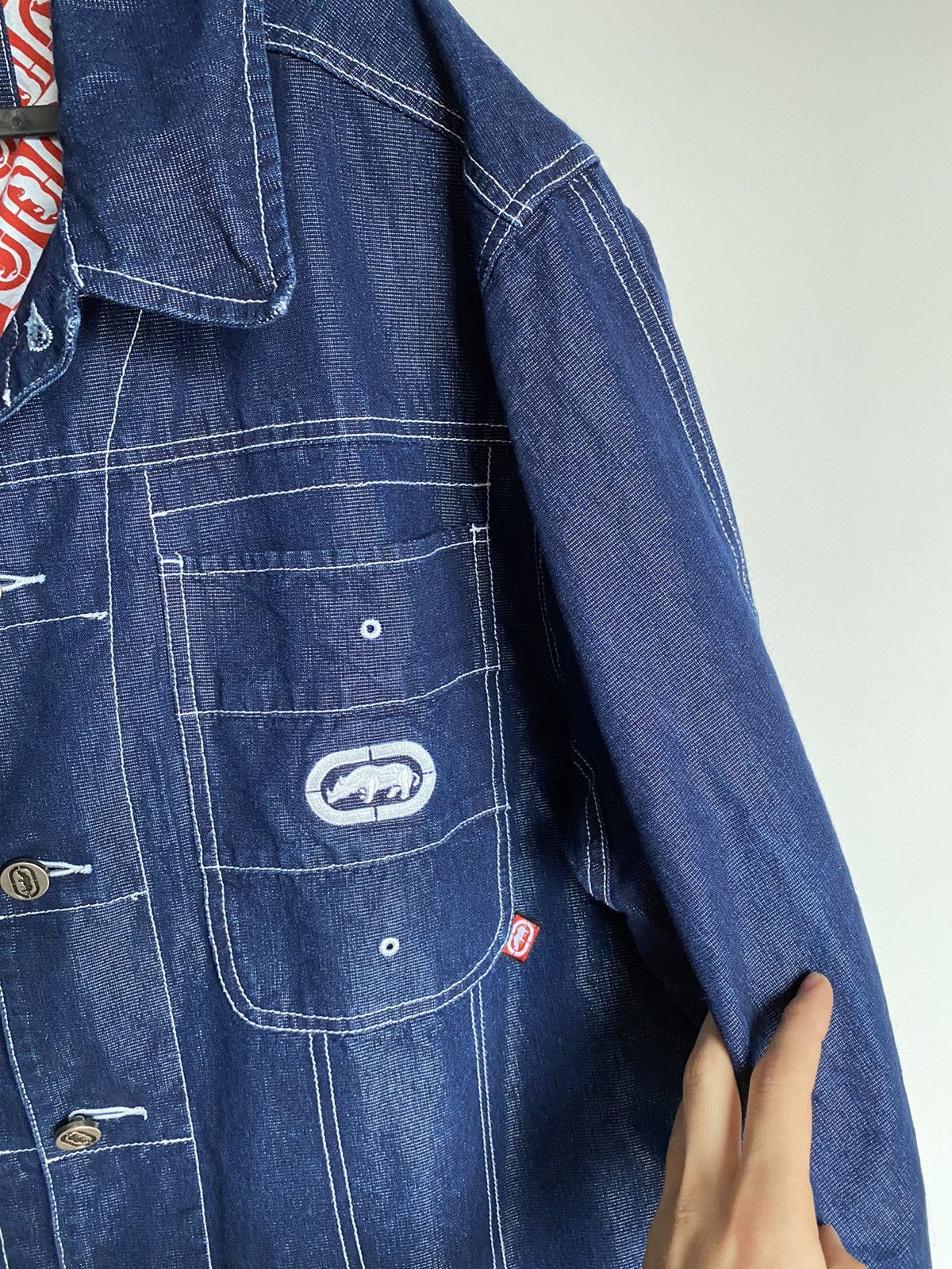 Ecko Unltd. × Marvel Comics × Vintage Vintage Marvel x Ecko Jacket USA Light Denim Size US L / EU 52-54 / 3 - 6 Thumbnail