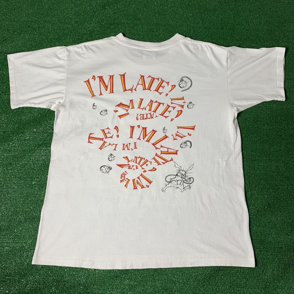 Other Vintage Andazia Alice In Wonderland “I’m Late” AOP Tee Size US L / EU 52-54 / 3 - 6 Thumbnail