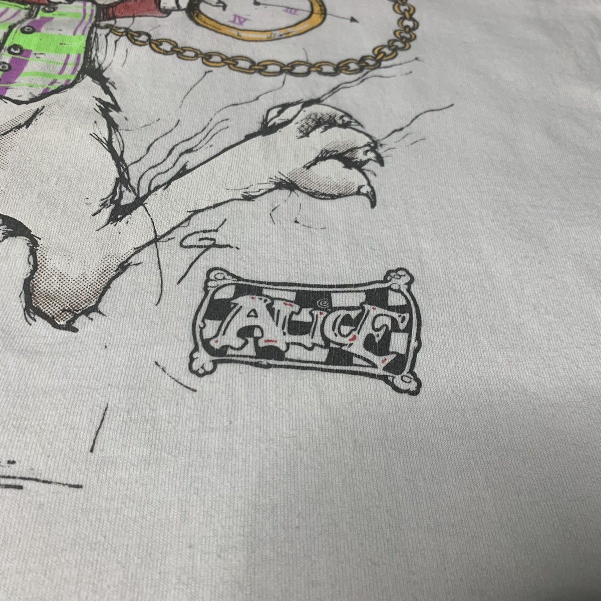 Other Vintage Andazia Alice In Wonderland “I’m Late” AOP Tee Size US L / EU 52-54 / 3 - 3 Thumbnail