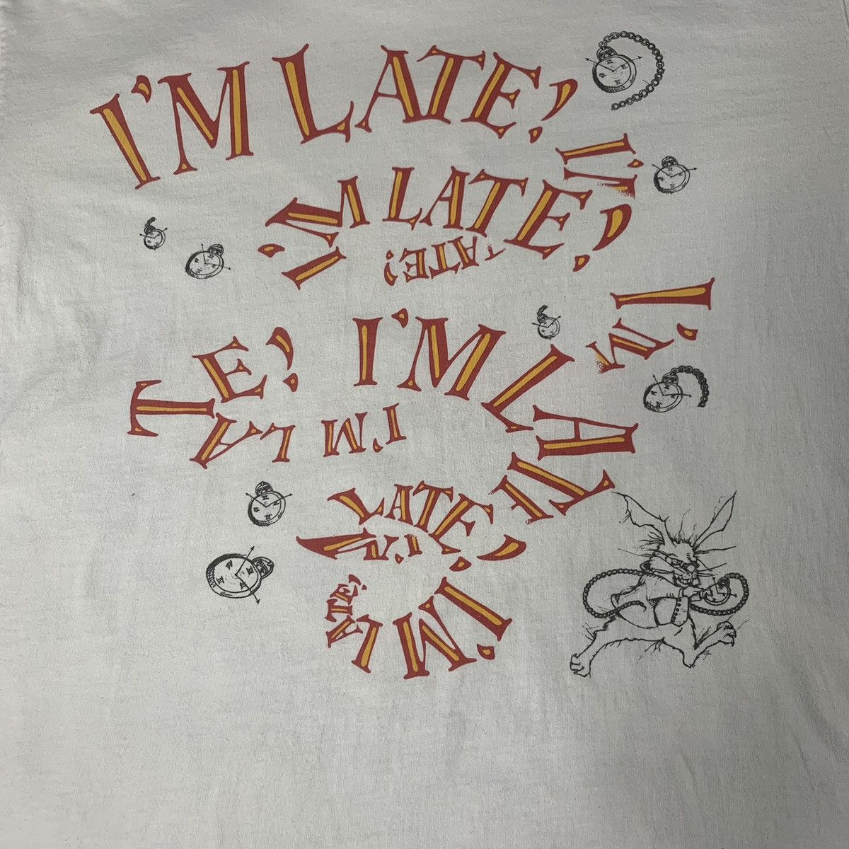 Other Vintage Andazia Alice In Wonderland “I’m Late” AOP Tee Size US L / EU 52-54 / 3 - 7 Thumbnail