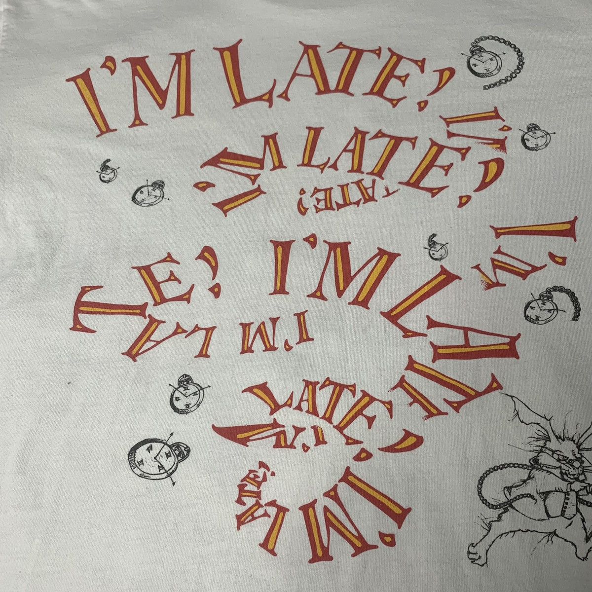 Other Vintage Andazia Alice In Wonderland “I’m Late” AOP Tee Size US L / EU 52-54 / 3 - 8 Thumbnail