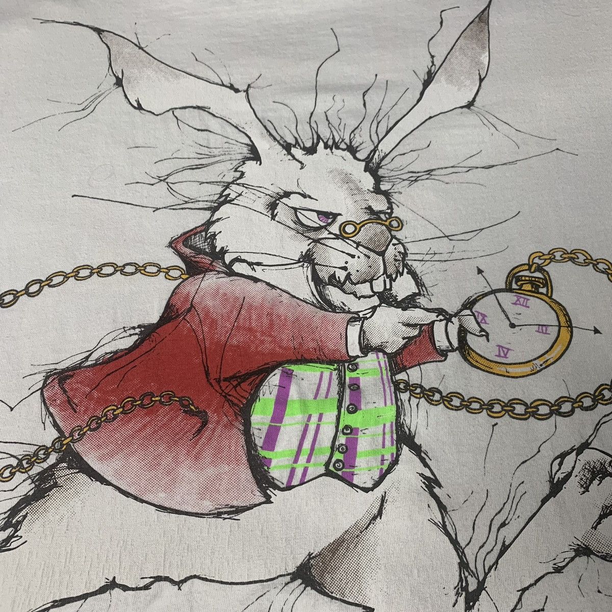 Other Vintage Andazia Alice In Wonderland “I’m Late” AOP Tee Size US L / EU 52-54 / 3 - 4 Thumbnail