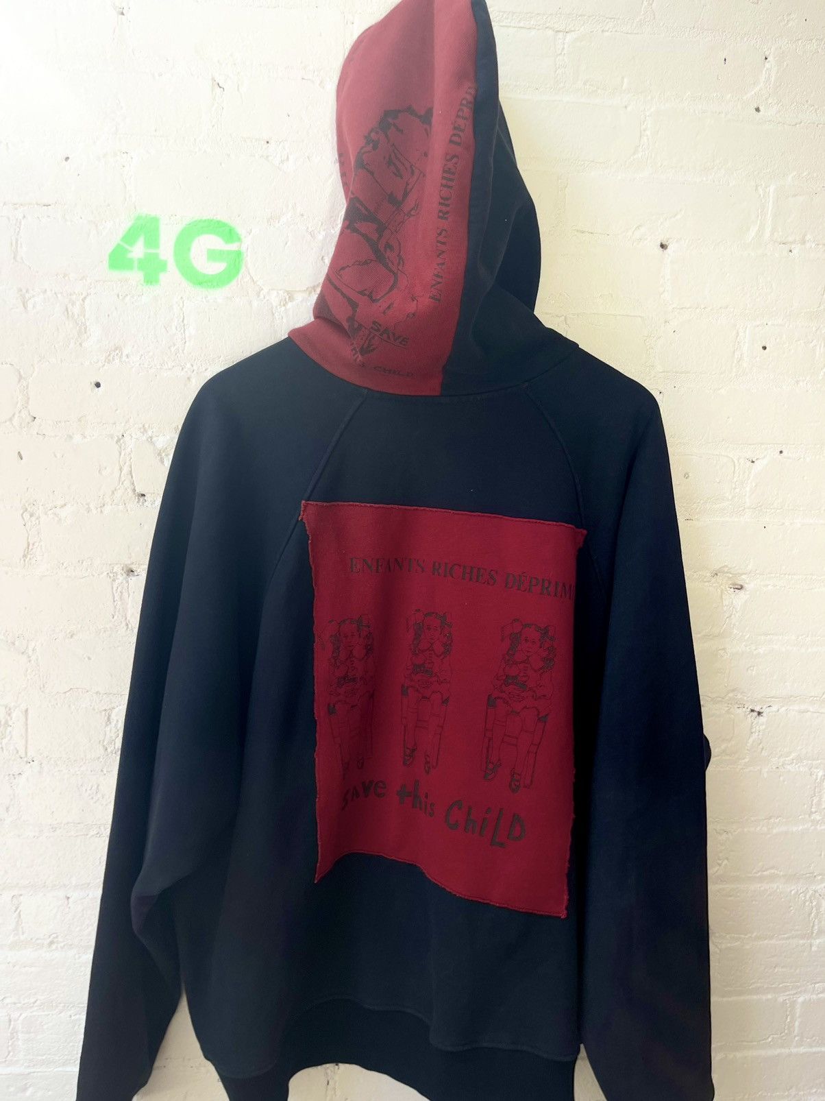 Enfants Riches Deprimes ERD EARLY GRAIL ‘SAVE THIS CHILD‘ RED PATCH HOODIE 4Gseller Size US XL / EU 56 / 4 - 10 Thumbnail