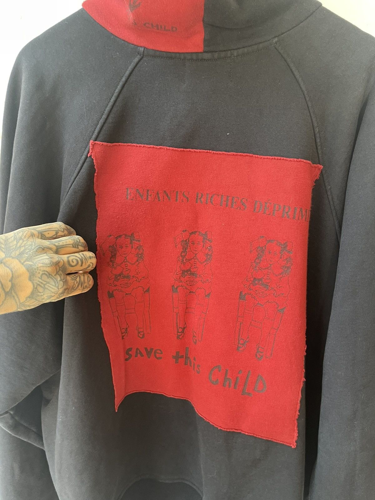 Enfants Riches Deprimes ERD EARLY GRAIL ‘SAVE THIS CHILD‘ RED PATCH HOODIE 4Gseller Size US XL / EU 56 / 4 - 5 Thumbnail