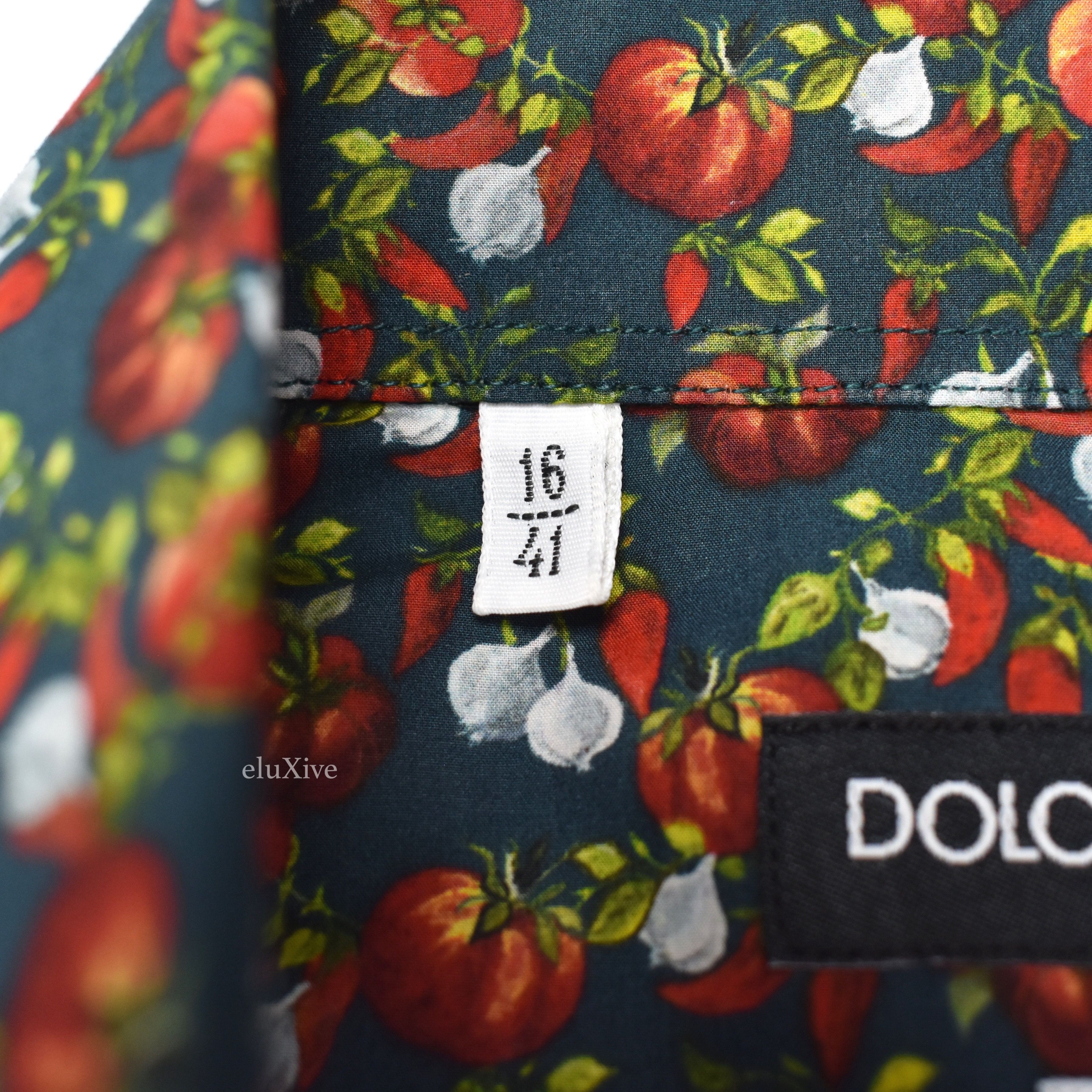 Dolce & Gabbana Vegetable Print Button Down Shirt NWT Size US L / EU 52-54 / 3 - 9 Thumbnail