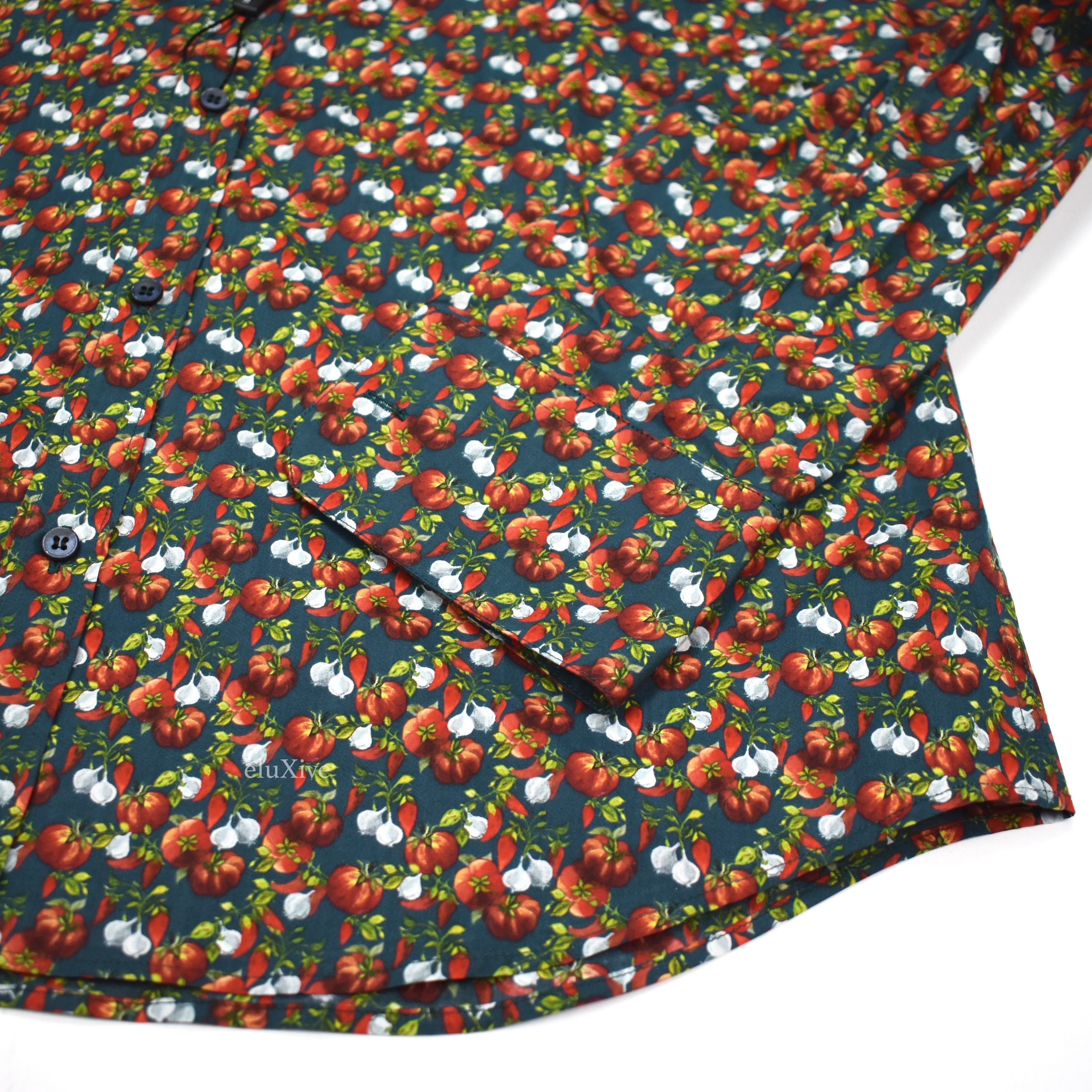 Dolce & Gabbana Vegetable Print Button Down Shirt NWT Size US L / EU 52-54 / 3 - 7 Thumbnail